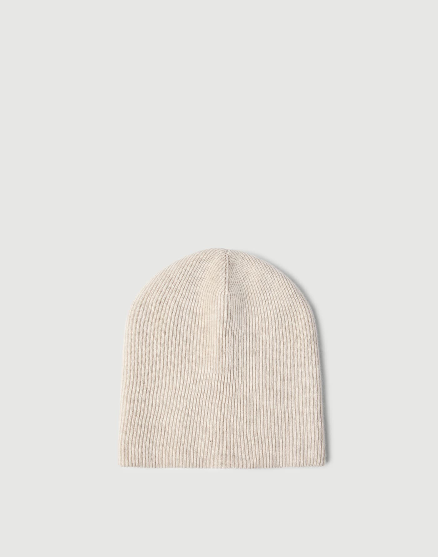 Cashmere rib knit beanie Oyster Woman - Brunello Cucinelli