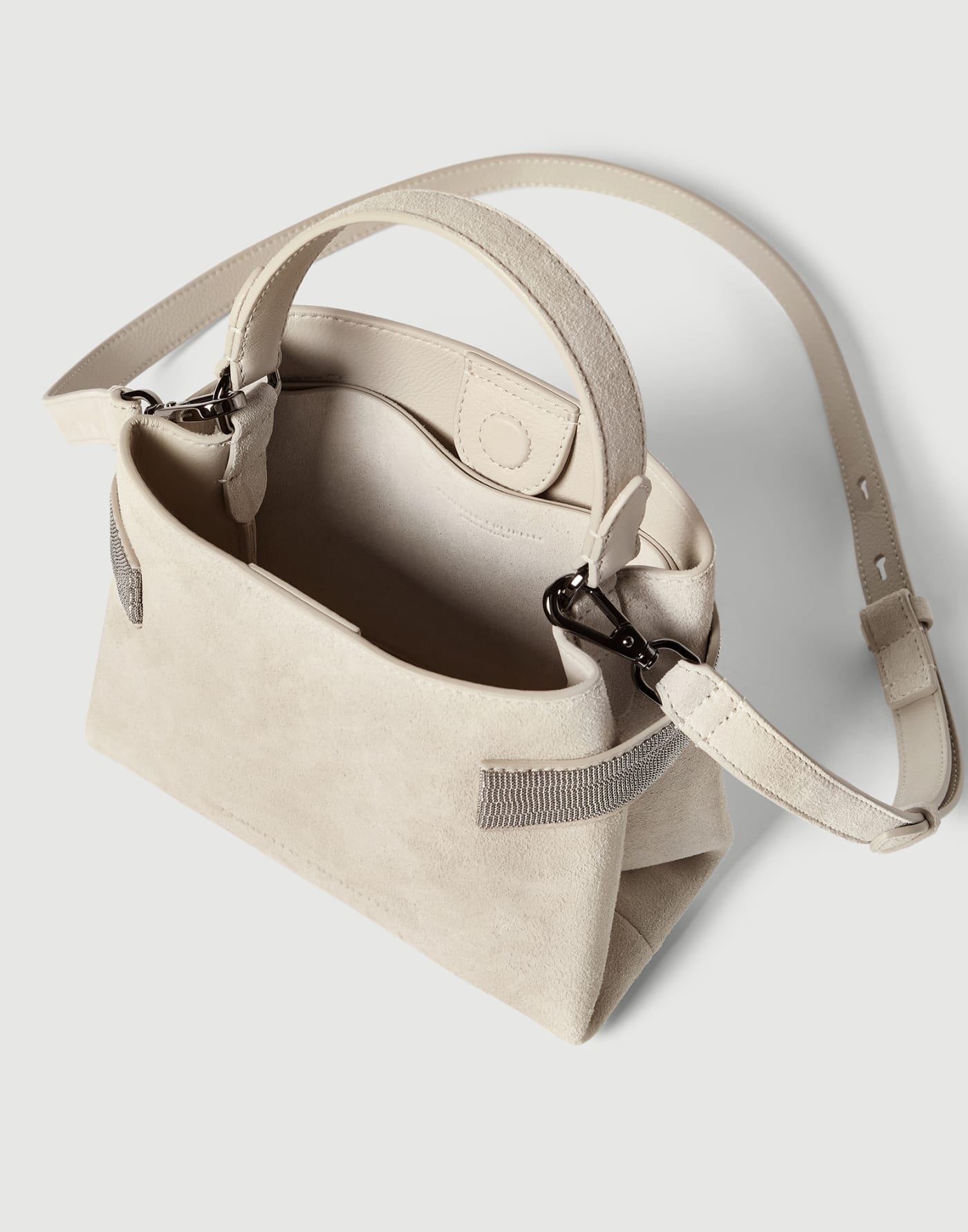 Small Top-Handle Essence bag Ivory Woman - Brunello Cucinelli