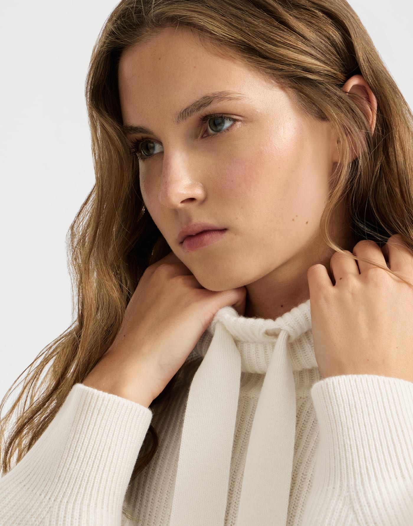 Pull en cachemire en côtes anglaises Beurre Femme - Brunello Cucinelli