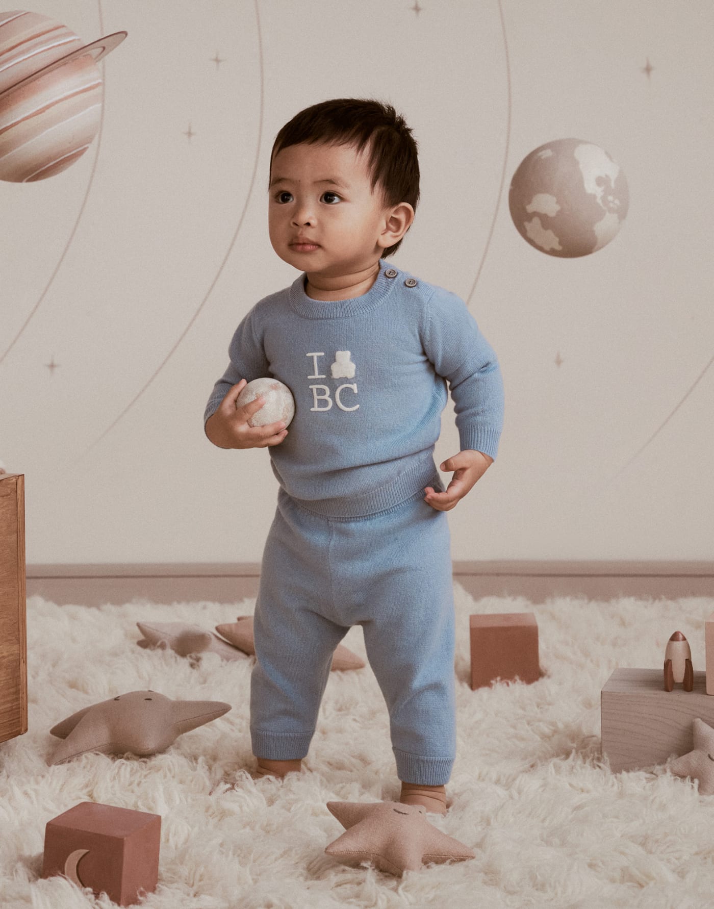 Bernie Baby cashmere trousers Sky Blue Baby - Brunello Cucinelli