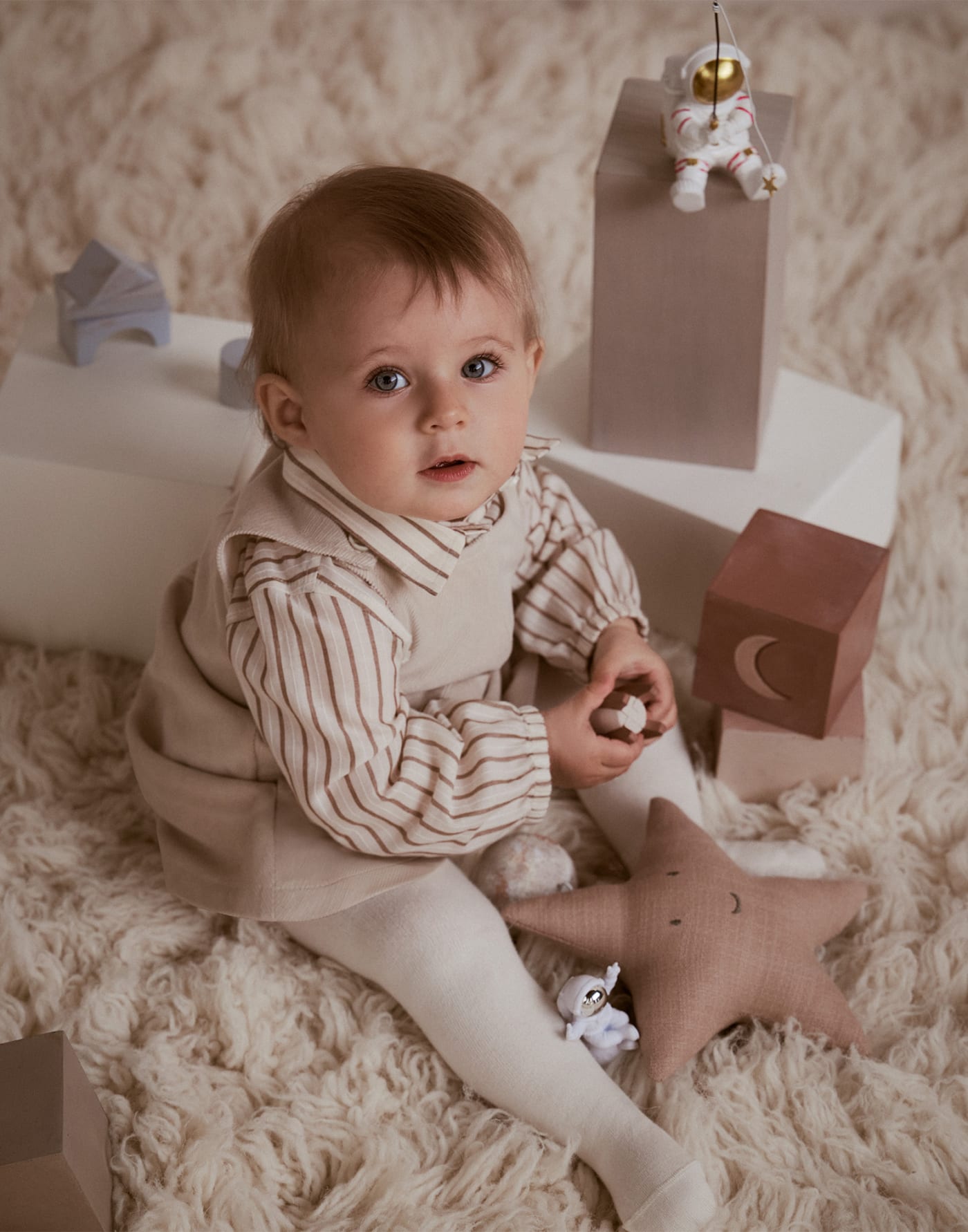 伯尼小熊幼童薄棉衬衫 米黄 幼童 - Brunello Cucinelli