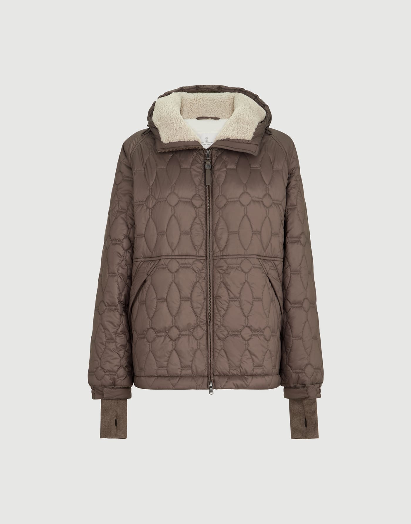 Nylon outerwear Coffee Woman - Brunello Cucinelli