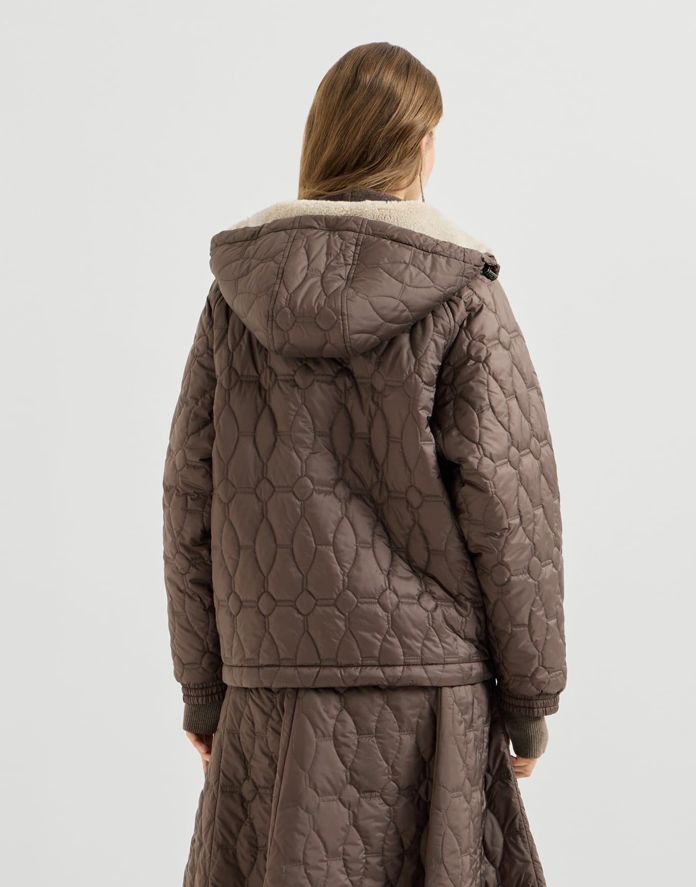 Nylon outerwear Coffee Woman - Brunello Cucinelli