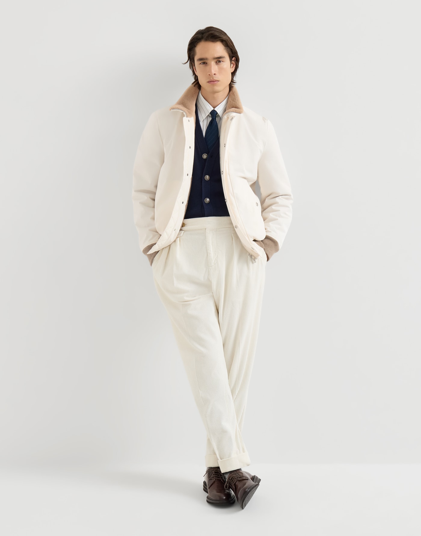 Cashmere cardigan Navy Blue Man - Brunello Cucinelli