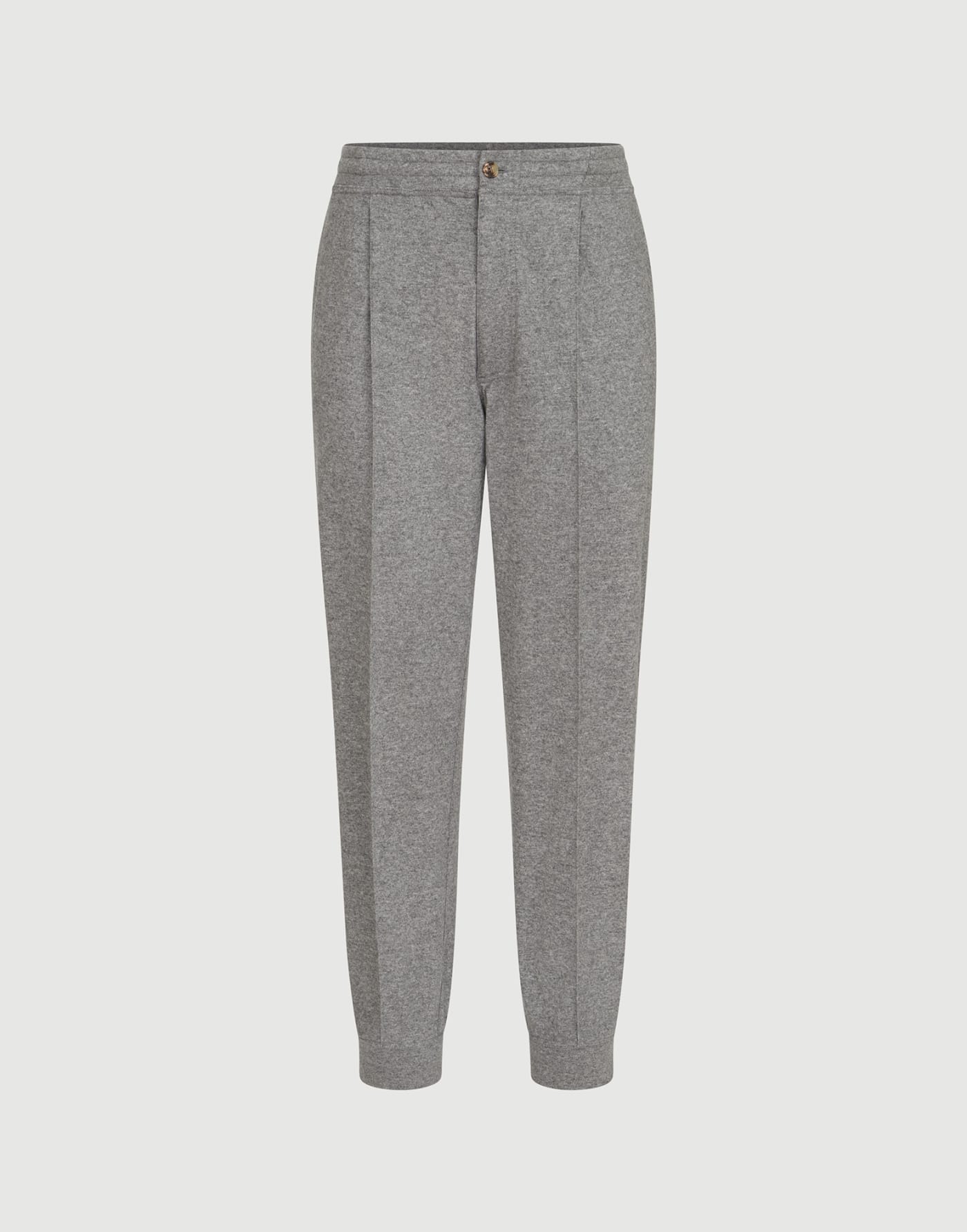 Cashmere jersey trousers Stone Grey Man - Brunello Cucinelli