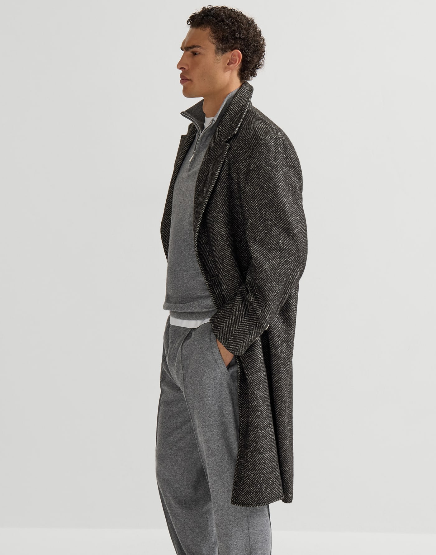 Chevron coat Dark Grey Man - Brunello Cucinelli