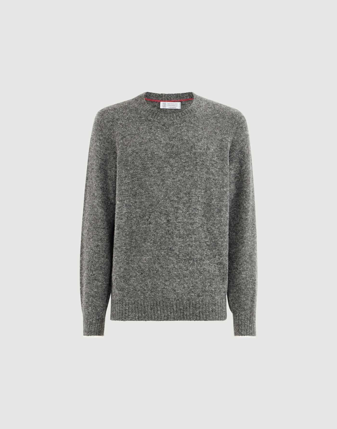 Alpaca-blend sweater Anthracite Man - Brunello Cucinelli