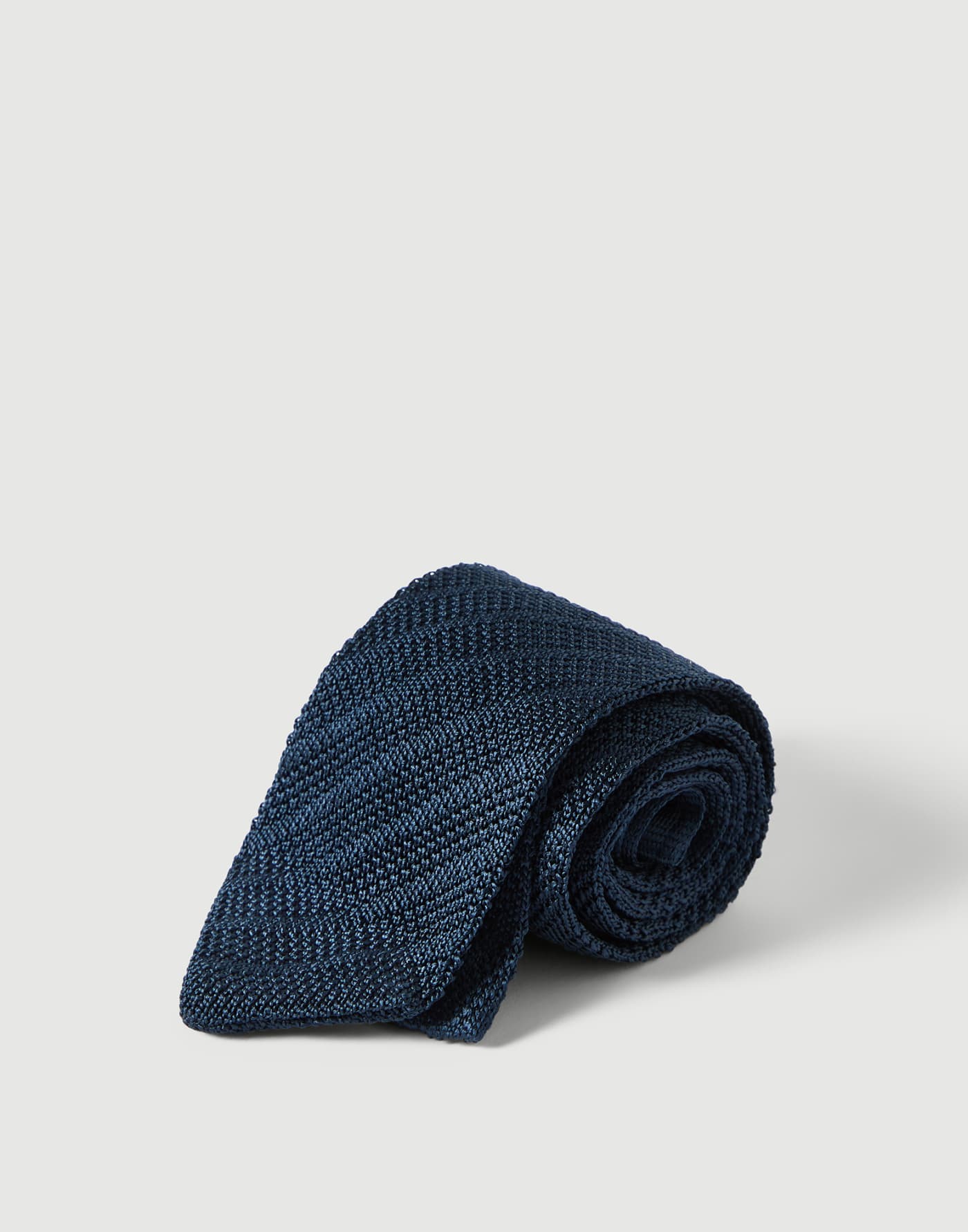 Textured silk tie Navy Blue Man - Brunello Cucinelli