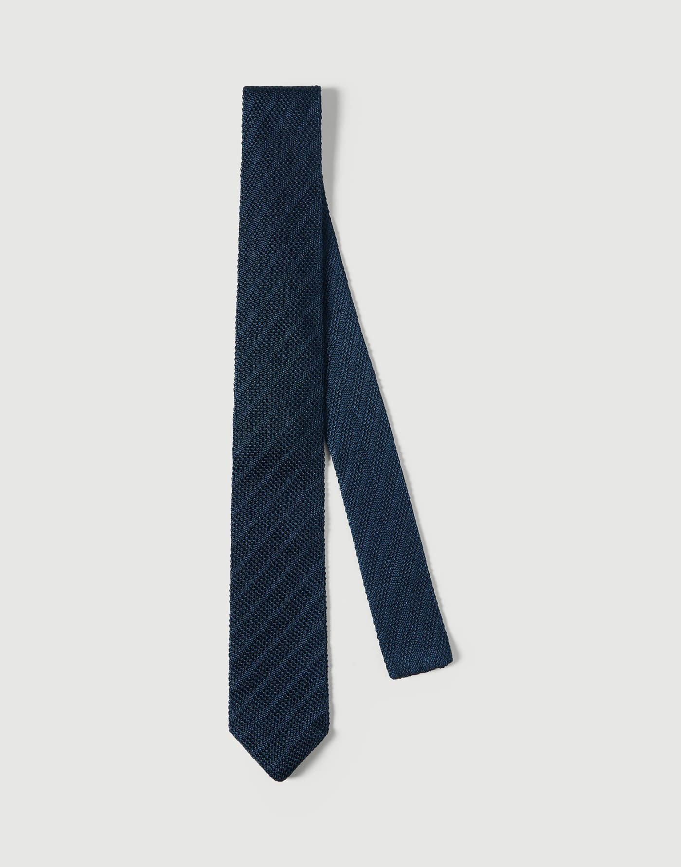 Textured silk tie Navy Blue Man - Brunello Cucinelli