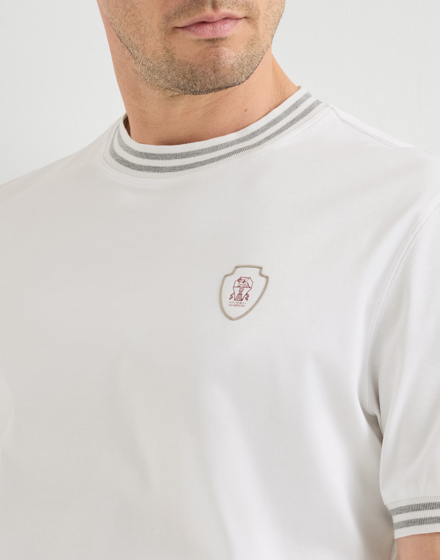 ロゴ入りTシャツ ホワイト メンズ - Brunello Cucinelli
