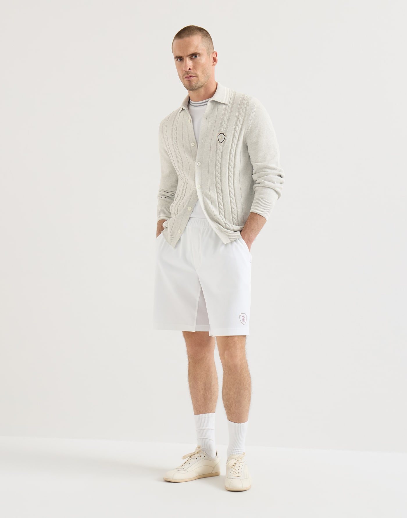 Knit shirt White Man - Brunello Cucinelli