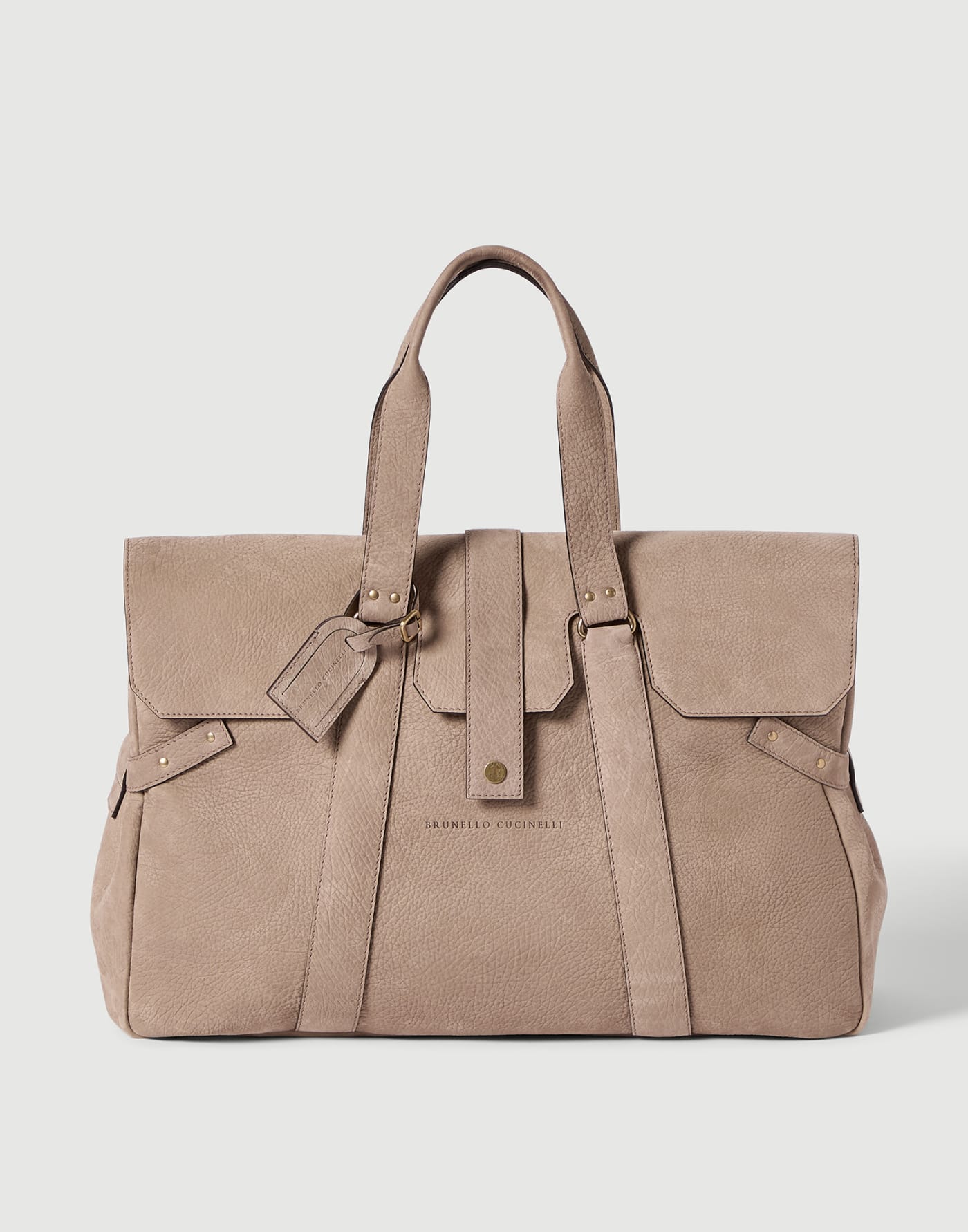 Nubuck Country Weekender bag Brown Man - Brunello Cucinelli