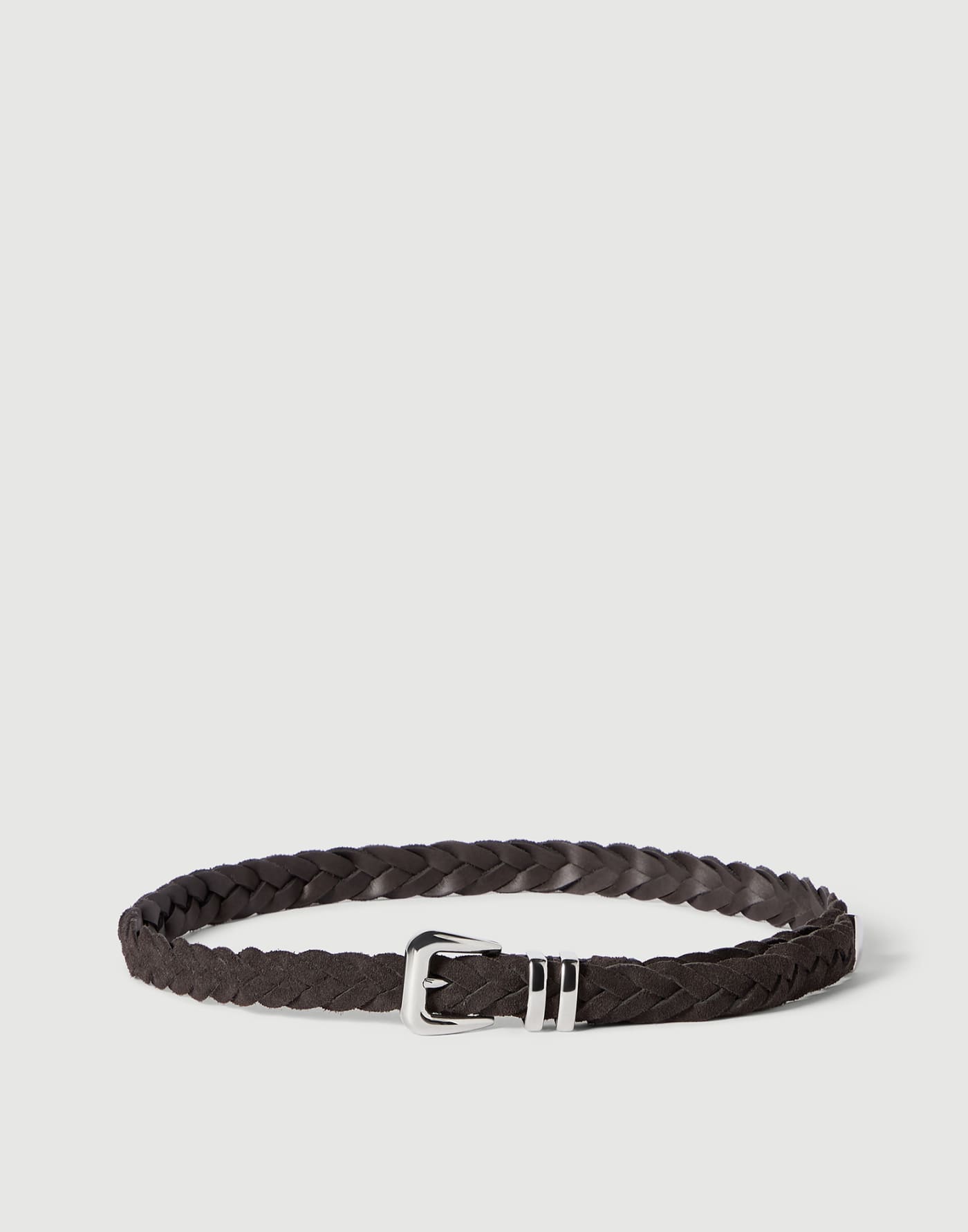 Reversed calfskin belt Anthracite Man - Brunello Cucinelli