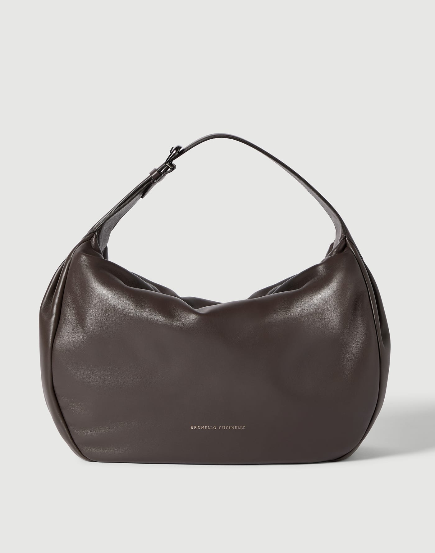 Boule hobo bag in nappa leather Rust Brown Woman - Brunello Cucinelli