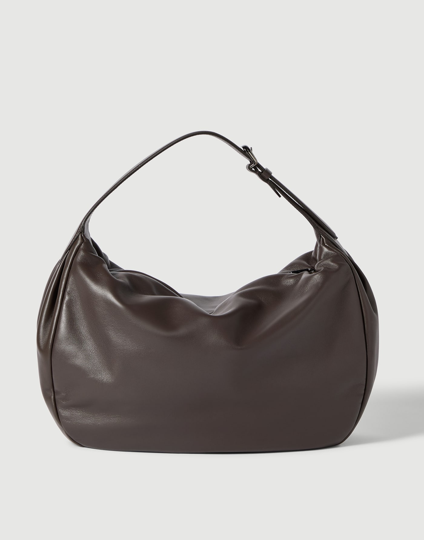 Boule hobo bag in nappa leather Rust Brown Woman - Brunello Cucinelli