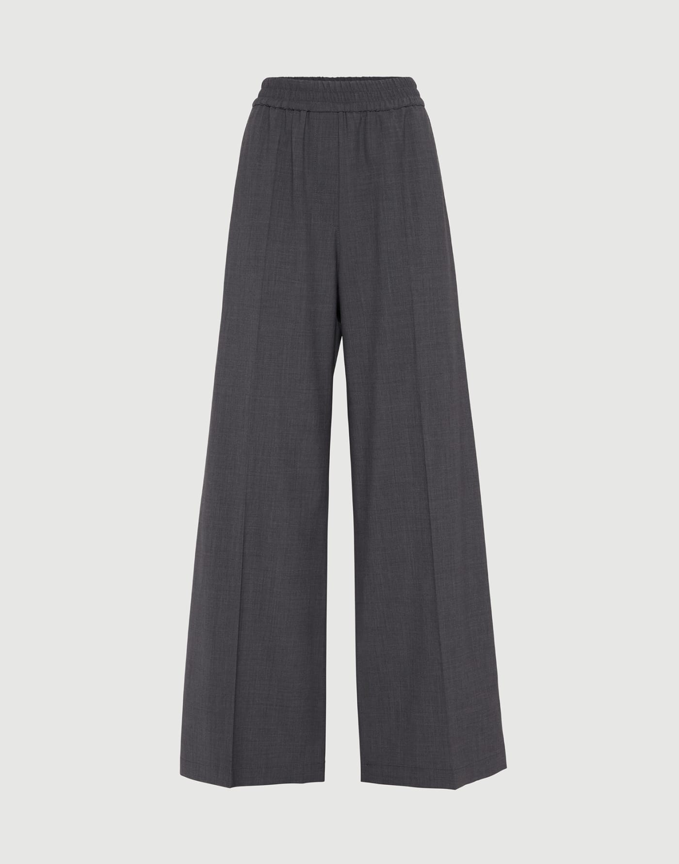 Pantalón Loose Track Gris Lignito Mujer - Brunello Cucinelli