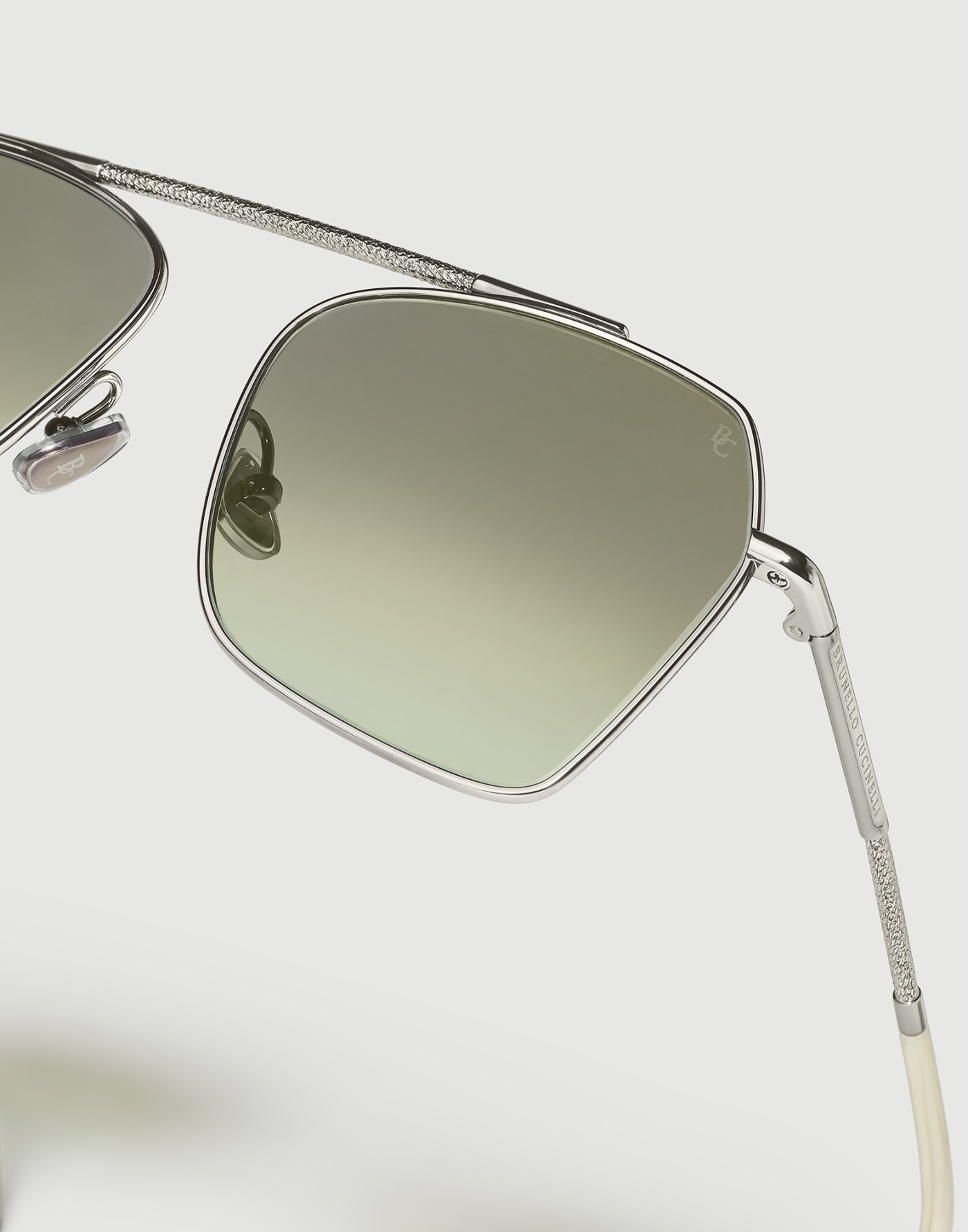 Geometric titanium sunglasses Anthracite Eyewear - Brunello Cucinelli