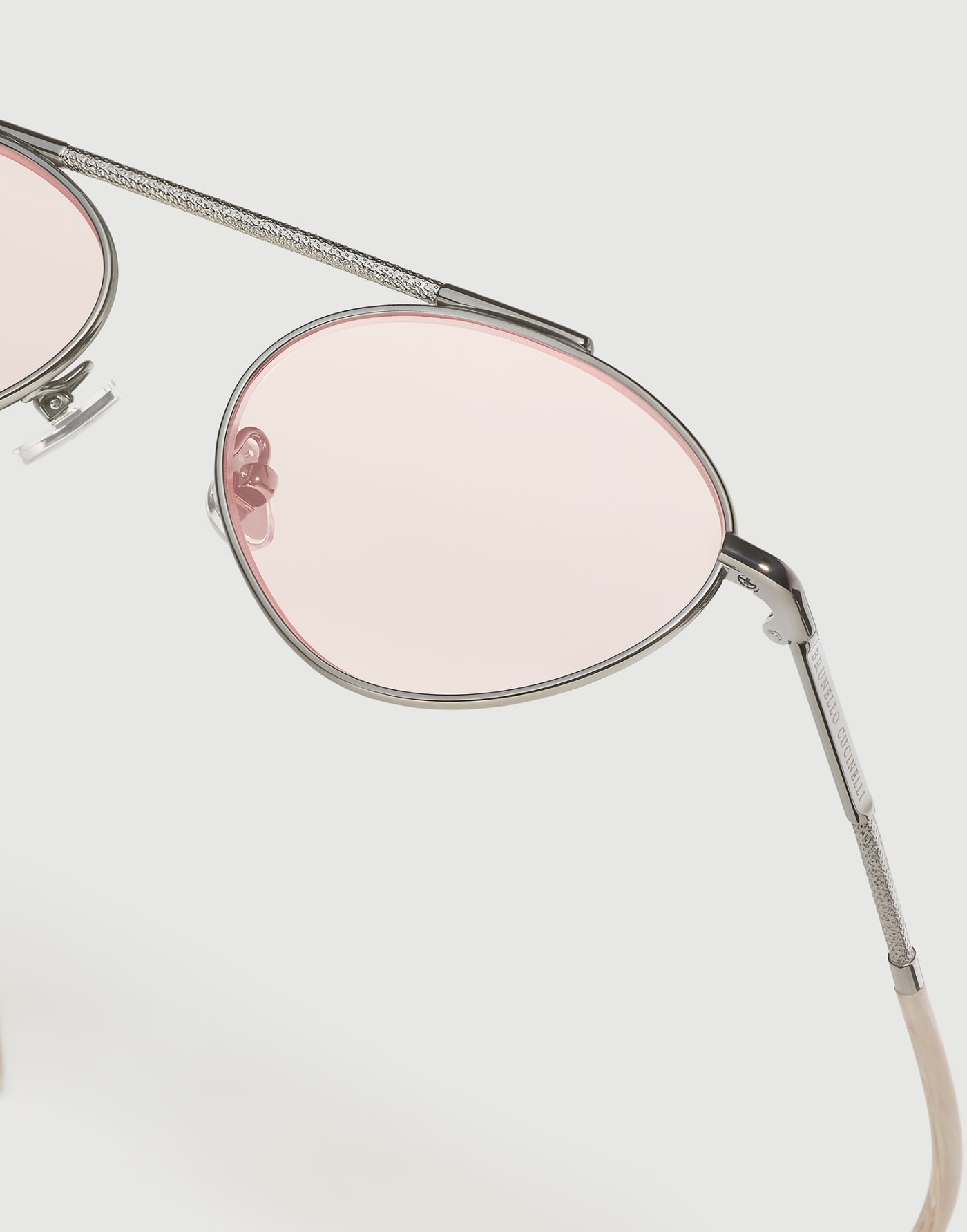 Oval titanium aperitif frame Anthracite Eyewear - Brunello Cucinelli