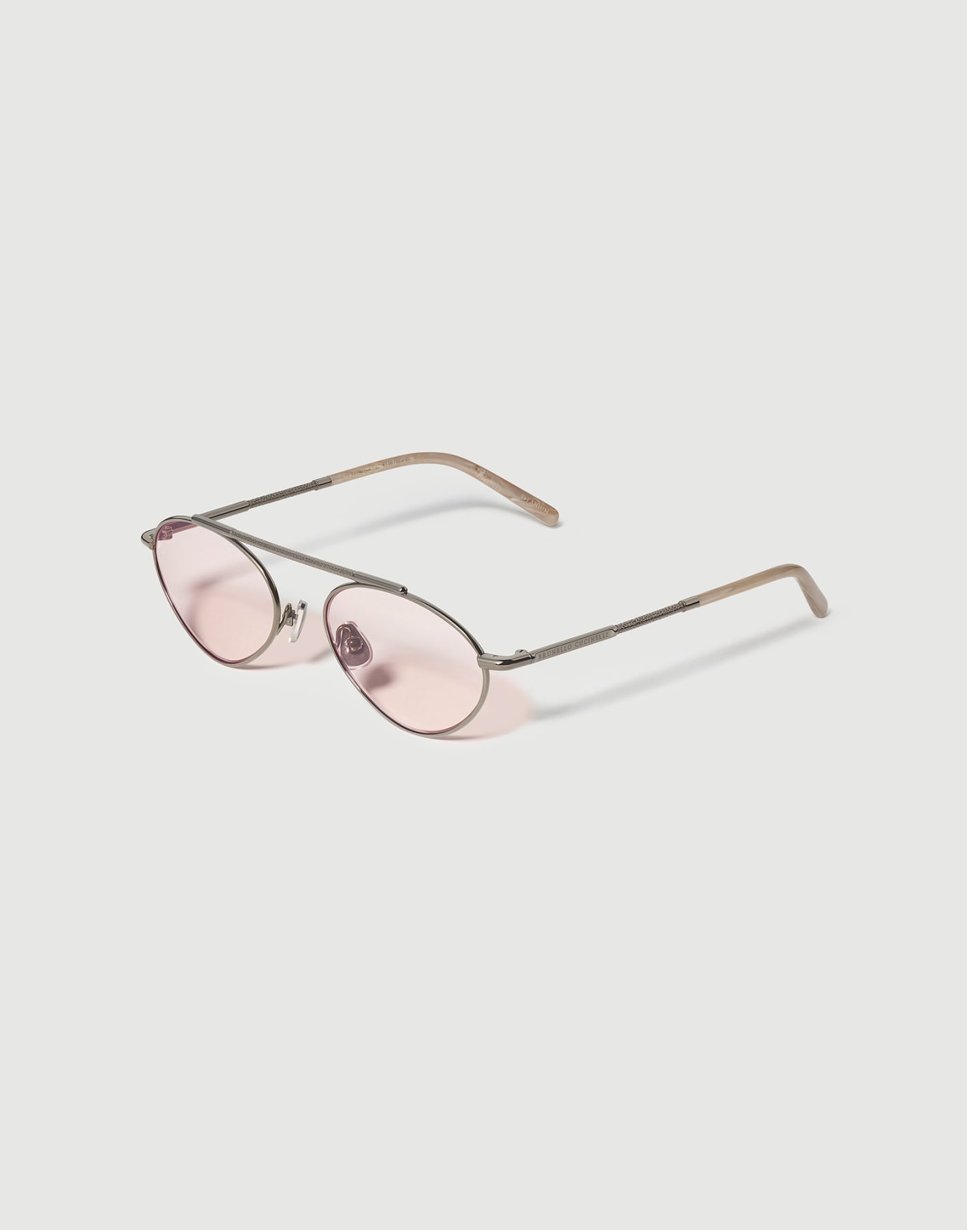 Oval titanium aperitif frame Anthracite Eyewear - Brunello Cucinelli