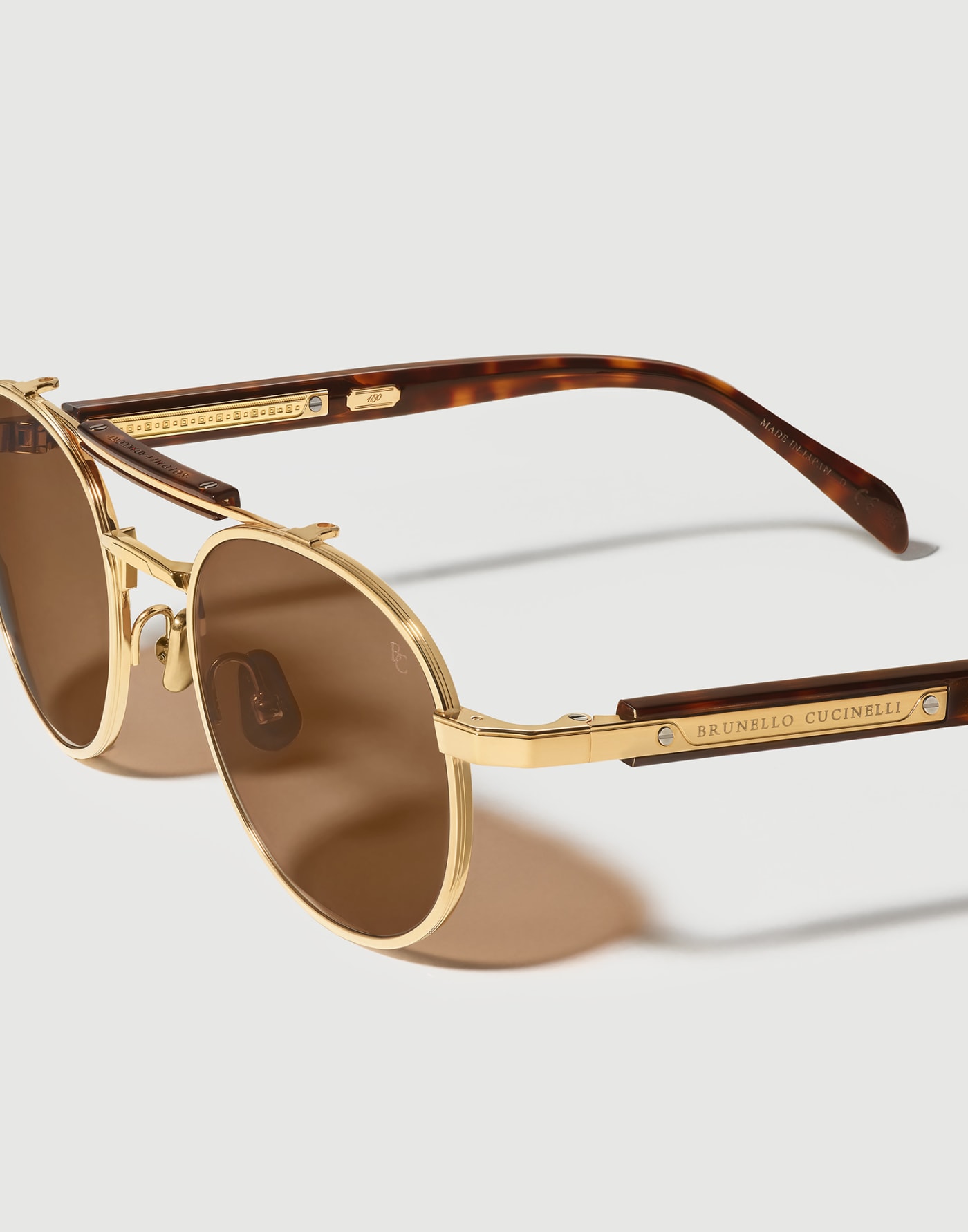 Goldcraft Futura 18k gold sunglasses Gold Eyewear - Brunello Cucinelli