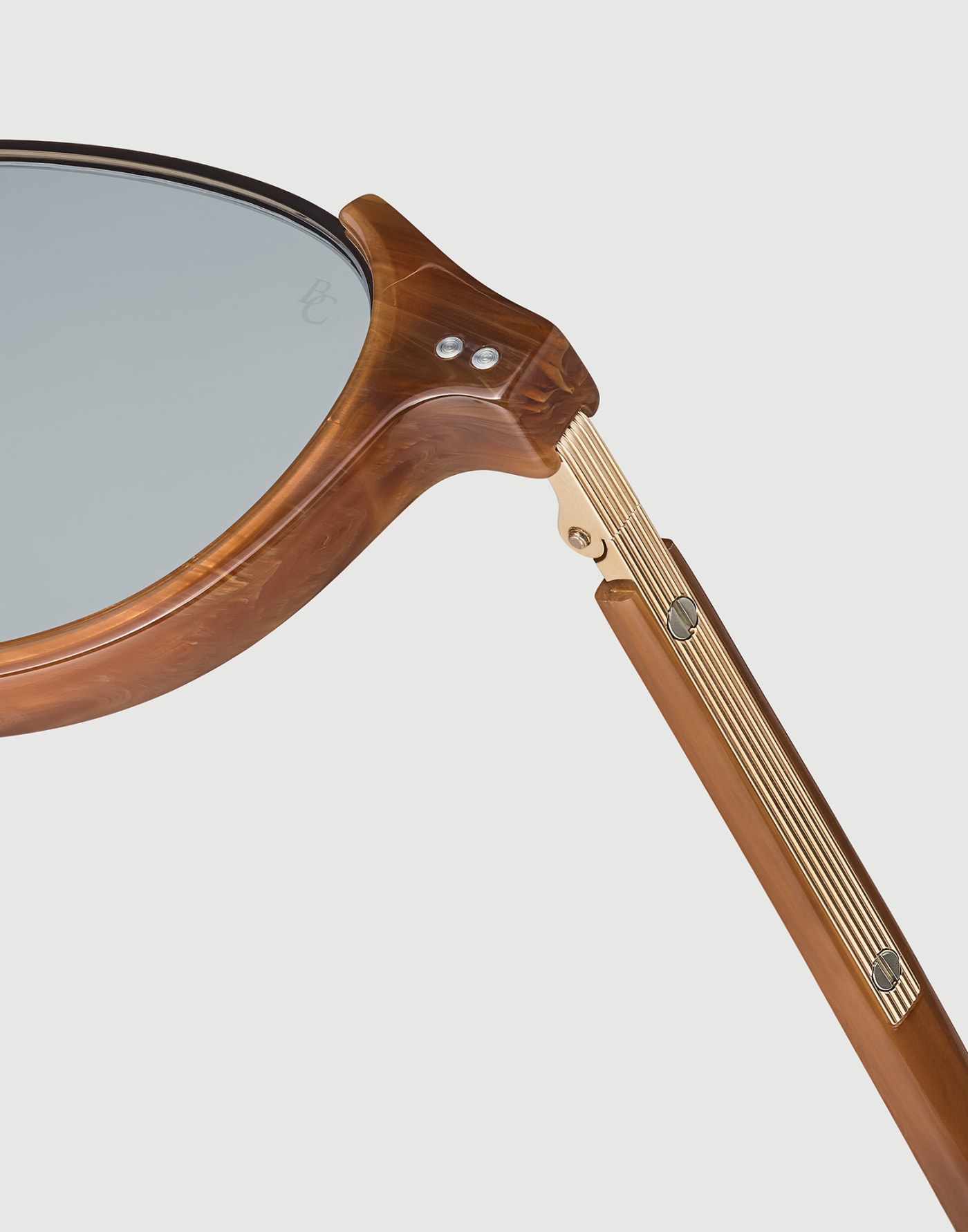 Orfeo 18k gold-plated sunglasses White / Brown Eyewear - Brunello Cucinelli