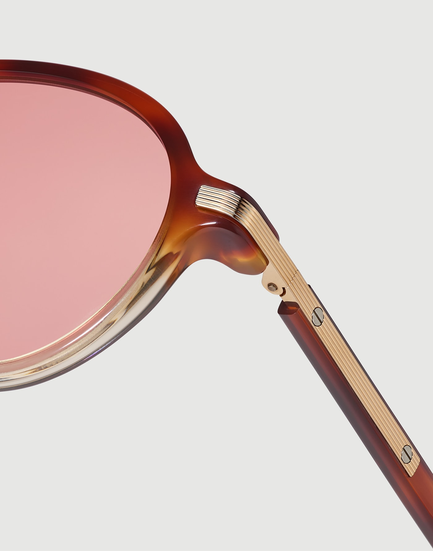 Leda 18k gold-plated aperitif frame Brown / White Eyewear - Brunello Cucinelli