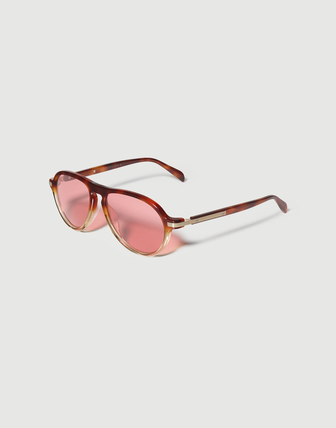 Leda 18k gold-plated aperitif frame Brown / White Eyewear - Brunello Cucinelli
