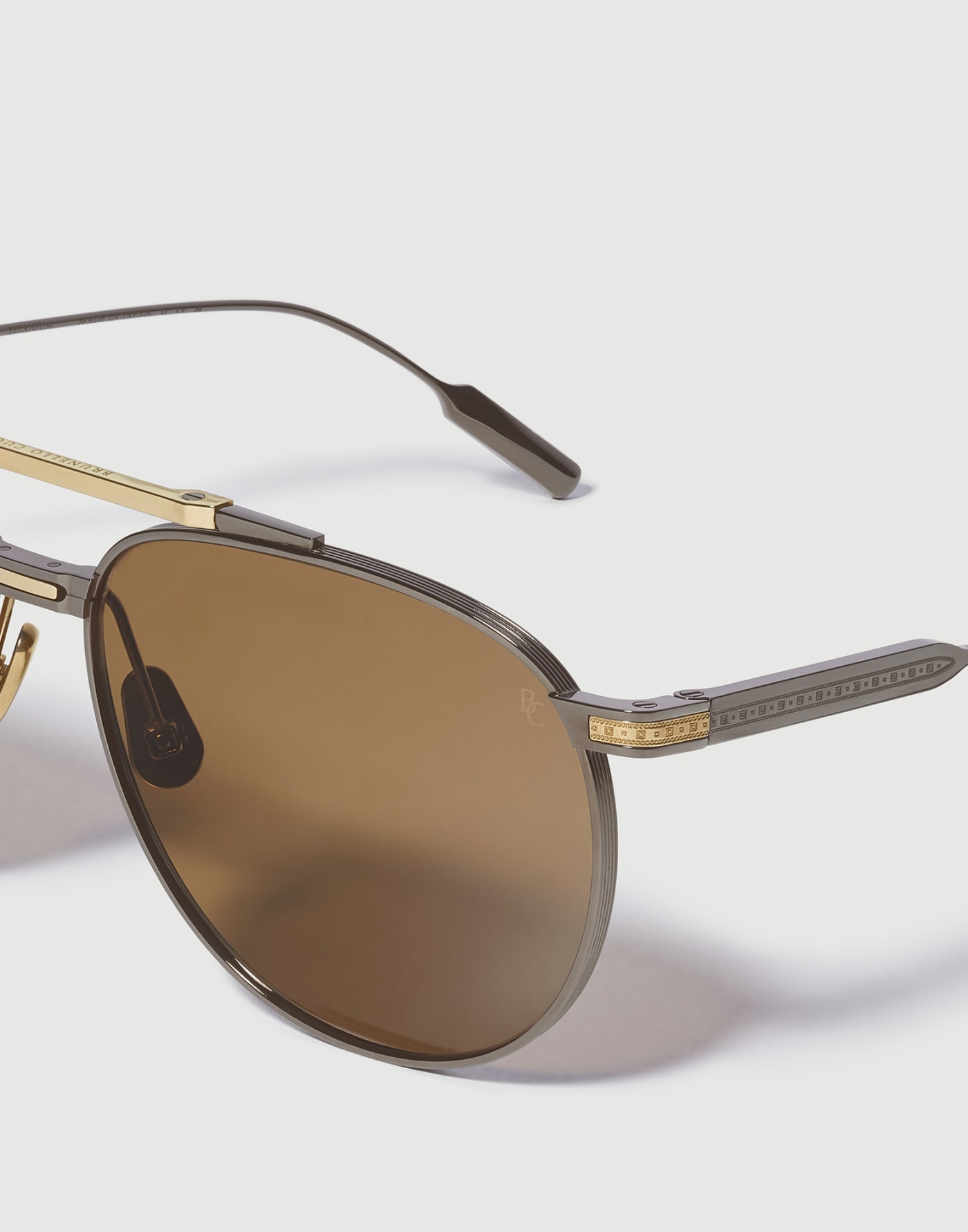 Goldcraft 1978 sunglasses with gold Grey Eyewear - Brunello Cucinelli