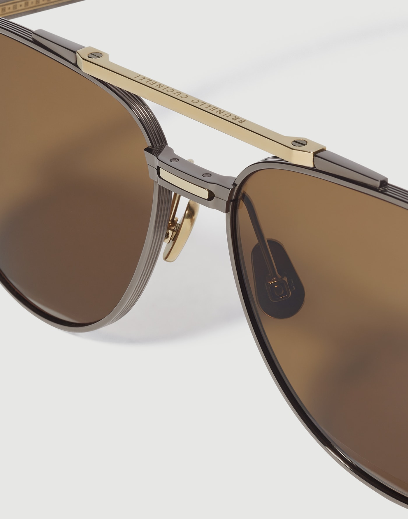 Goldcraft 1978 sunglasses with gold Grey Eyewear - Brunello Cucinelli