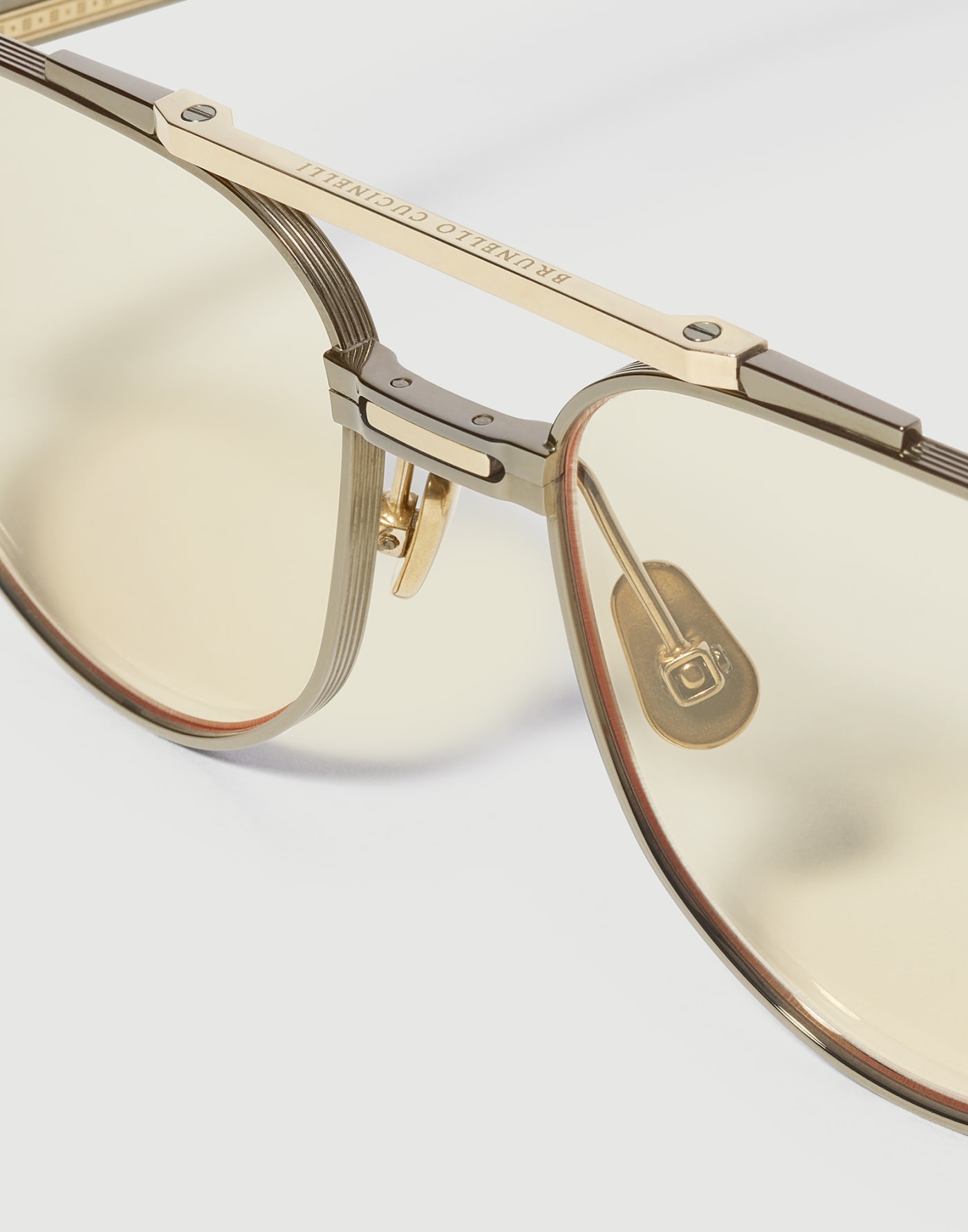 Goldcraft 1978 aperitif frame with gold Grey Eyewear - Brunello Cucinelli