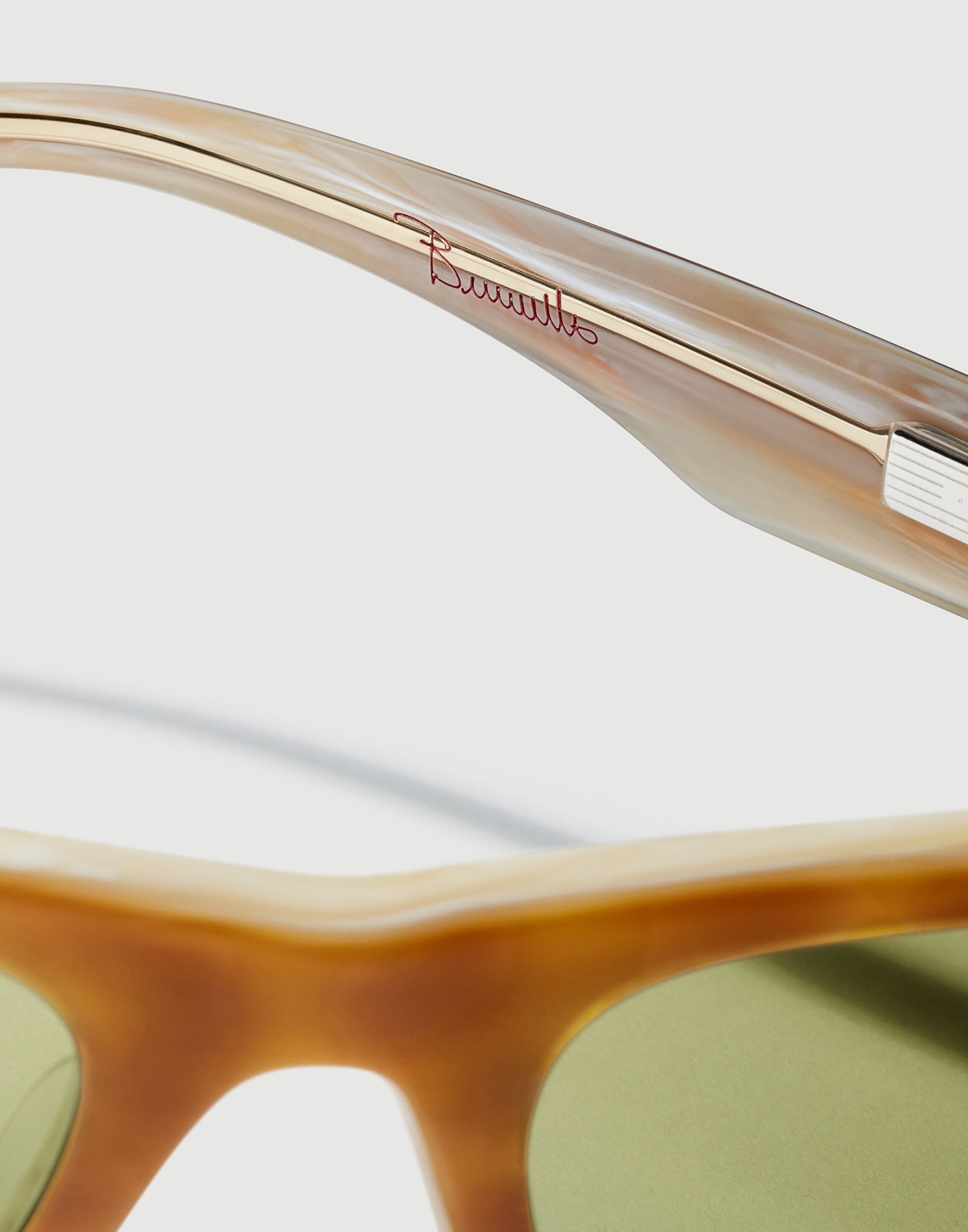 Mr. Brunello Signature in bilayer acetate Havana Eyewear - Brunello Cucinelli