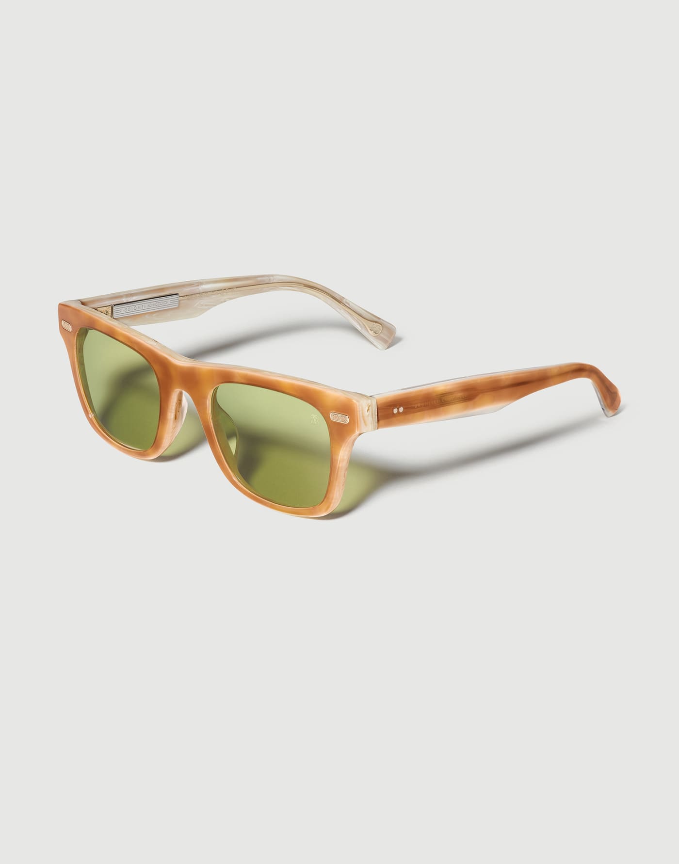 Mr. Brunello Signature in bilayer acetate Havana Eyewear - Brunello Cucinelli