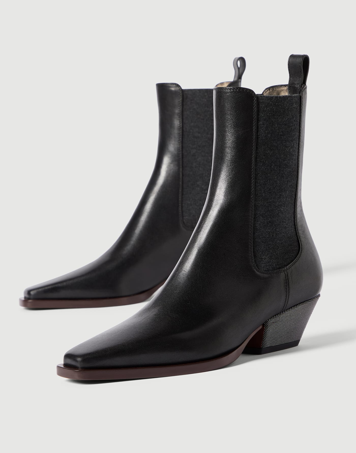 Leather Chelsea boots Black Woman - Brunello Cucinelli