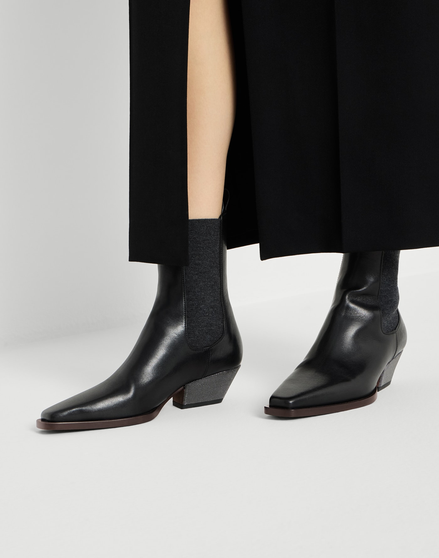 Leather Chelsea boots Black Woman - Brunello Cucinelli