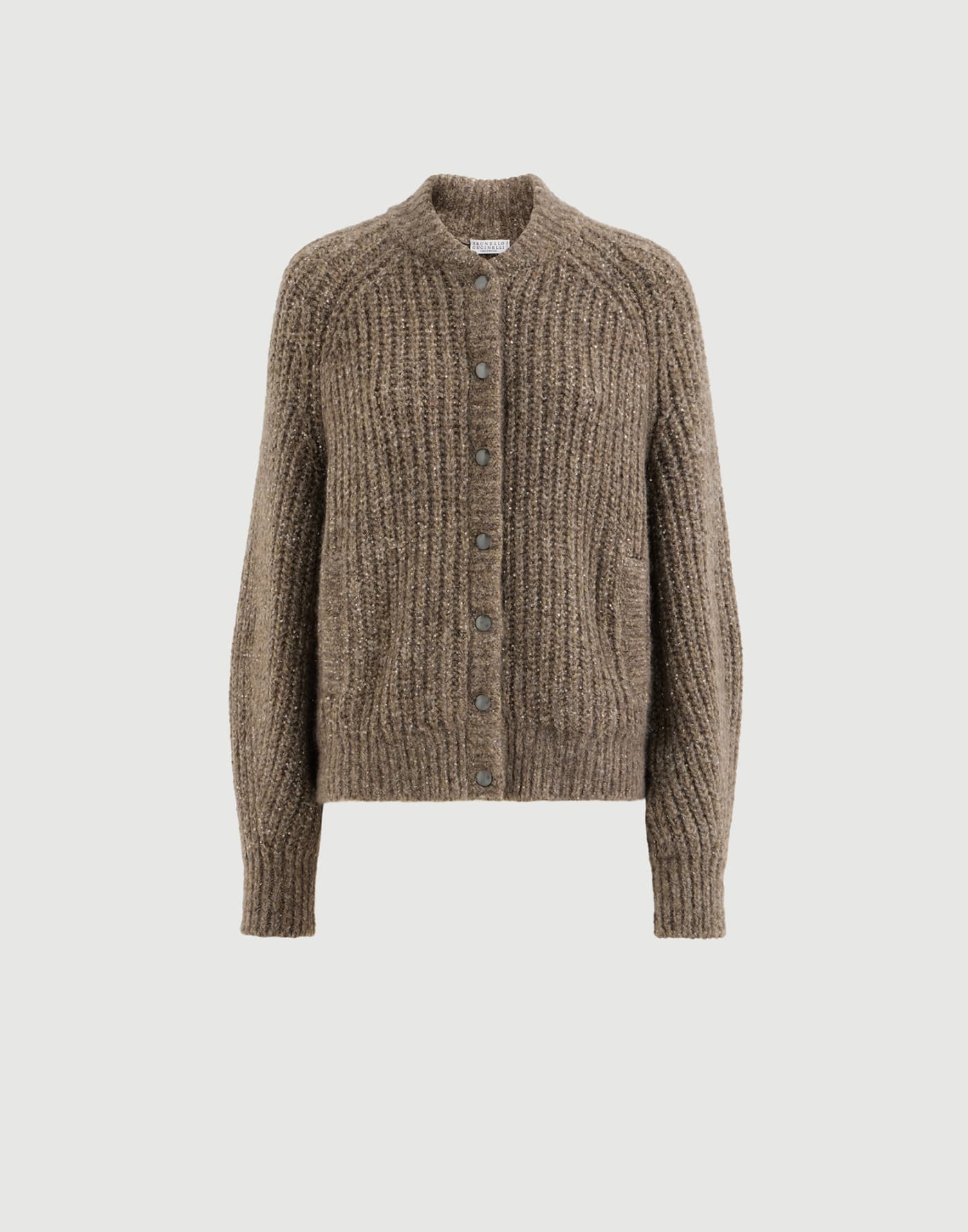 Dazzling cashmere and silk cardigan Brown Woman - Brunello Cucinelli