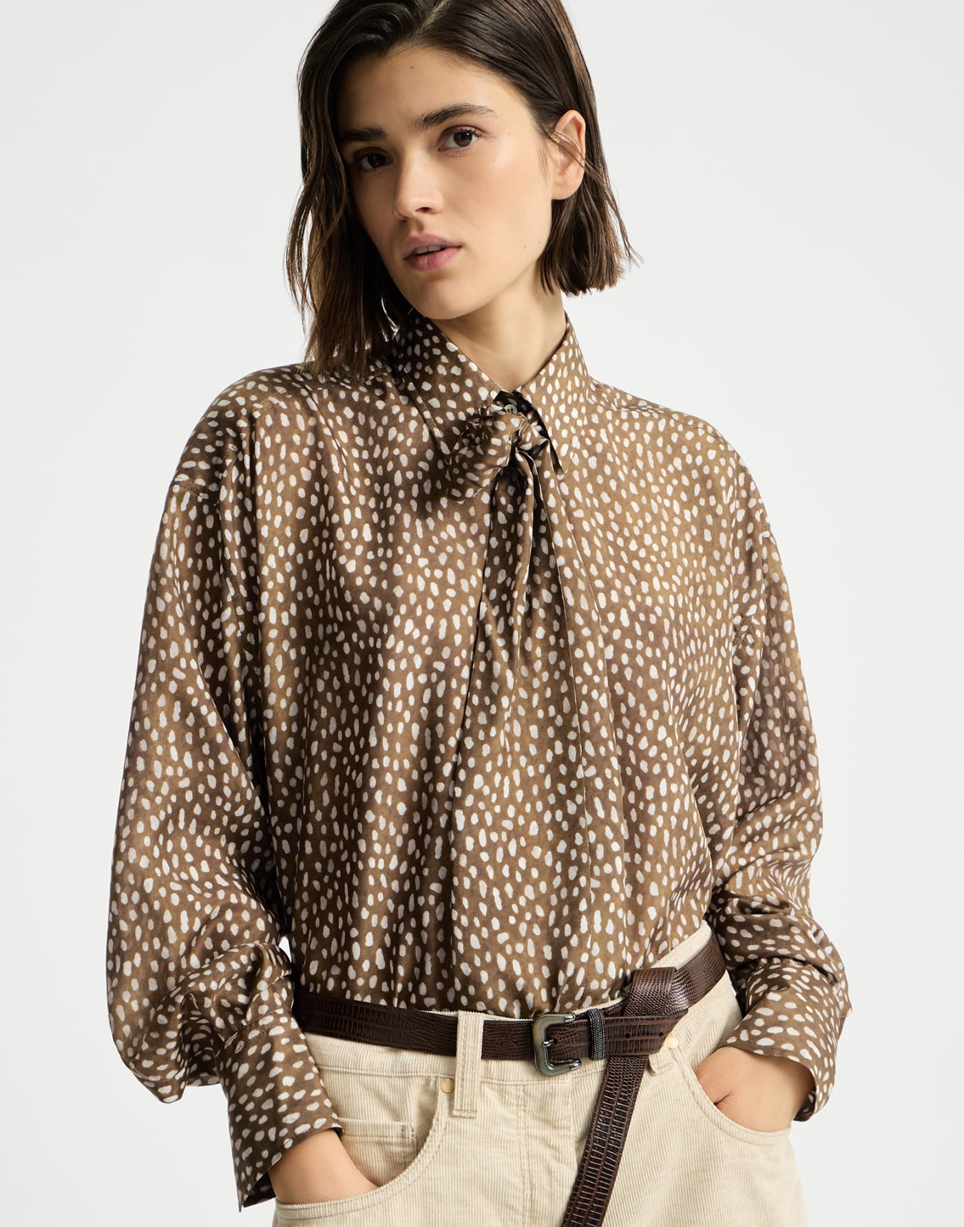 Pongee shirt Dattero Woman - Brunello Cucinelli