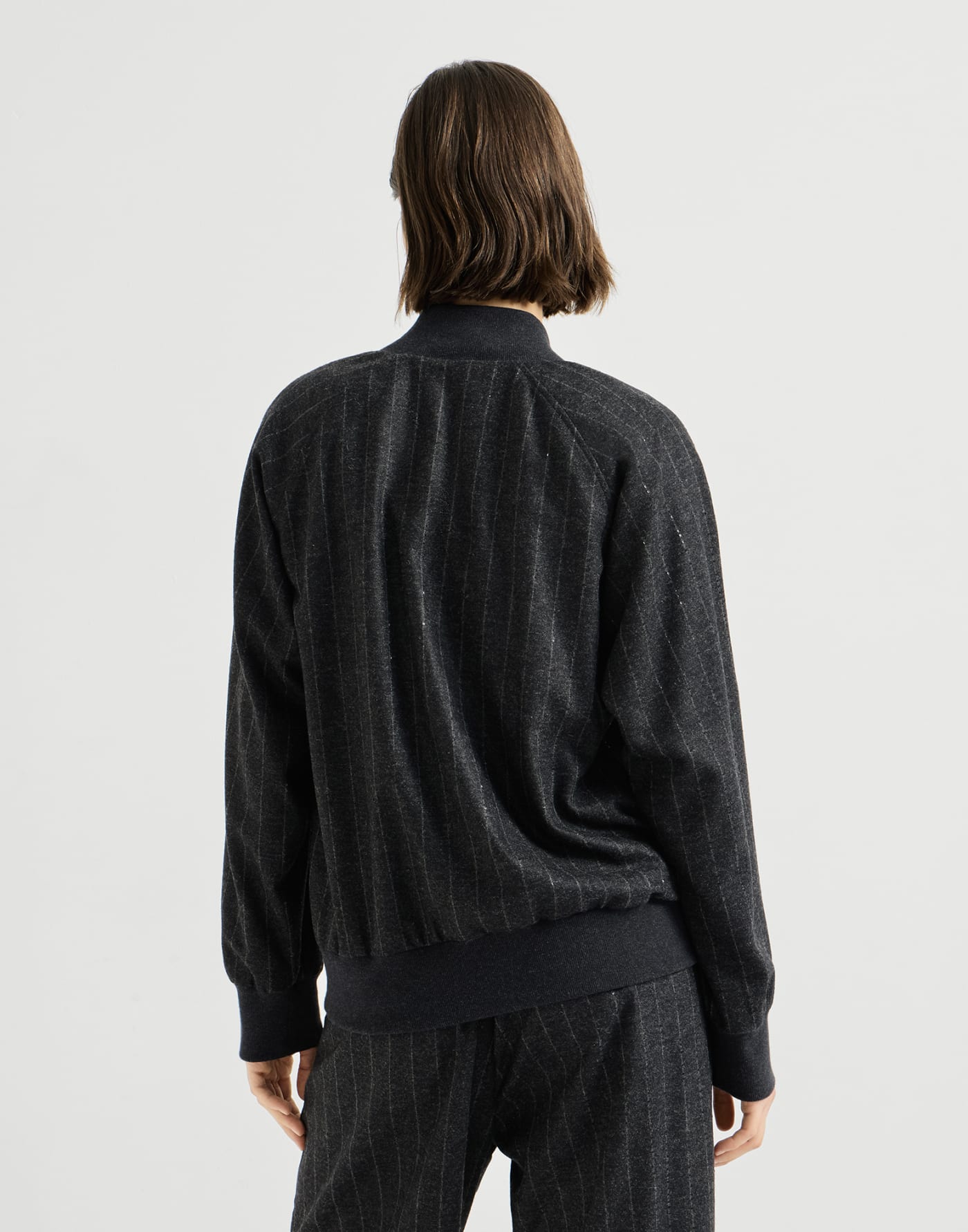Sweatshirt with logo Anthracite Woman - Brunello Cucinelli