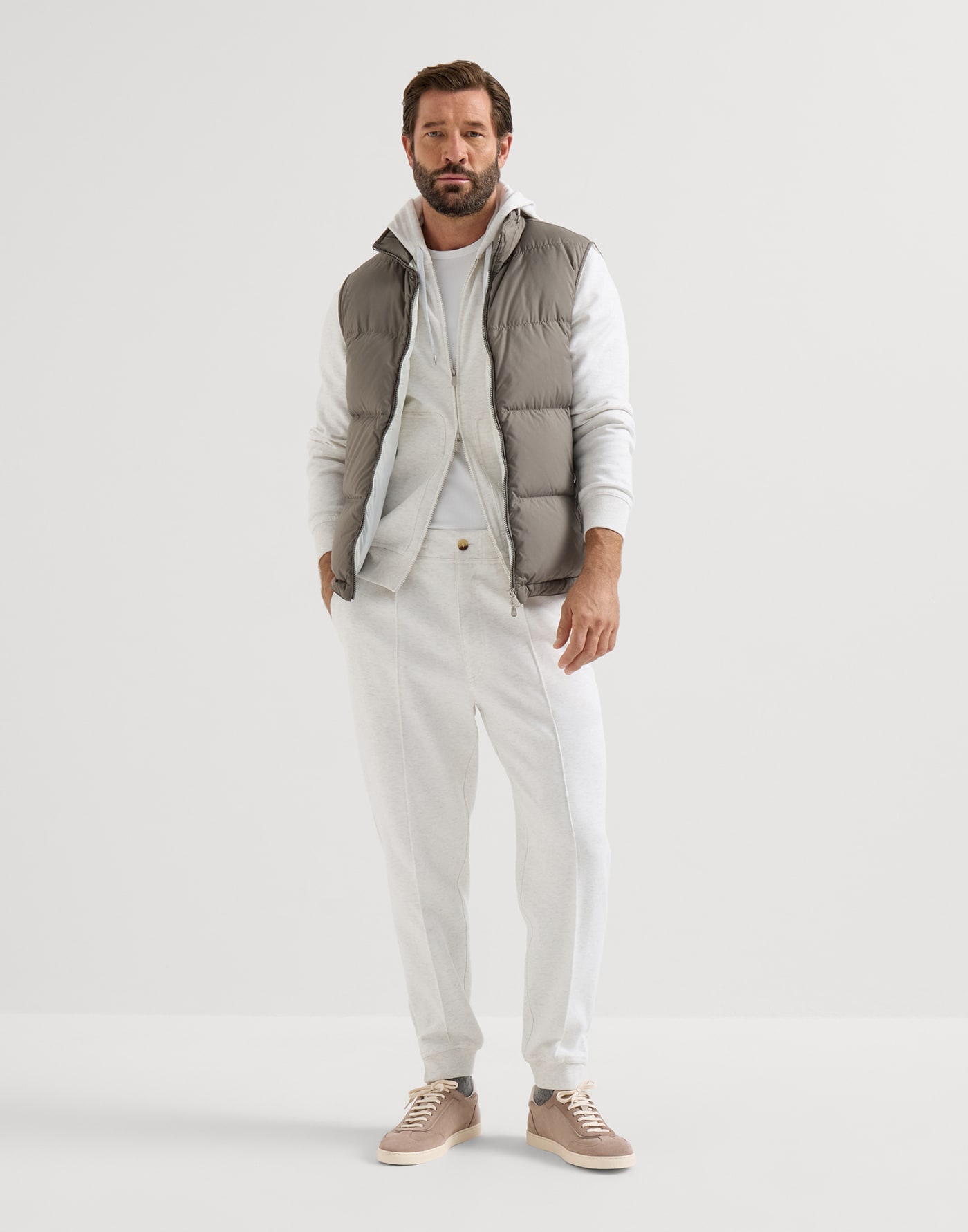 Suede sneakers Beige Man - Brunello Cucinelli