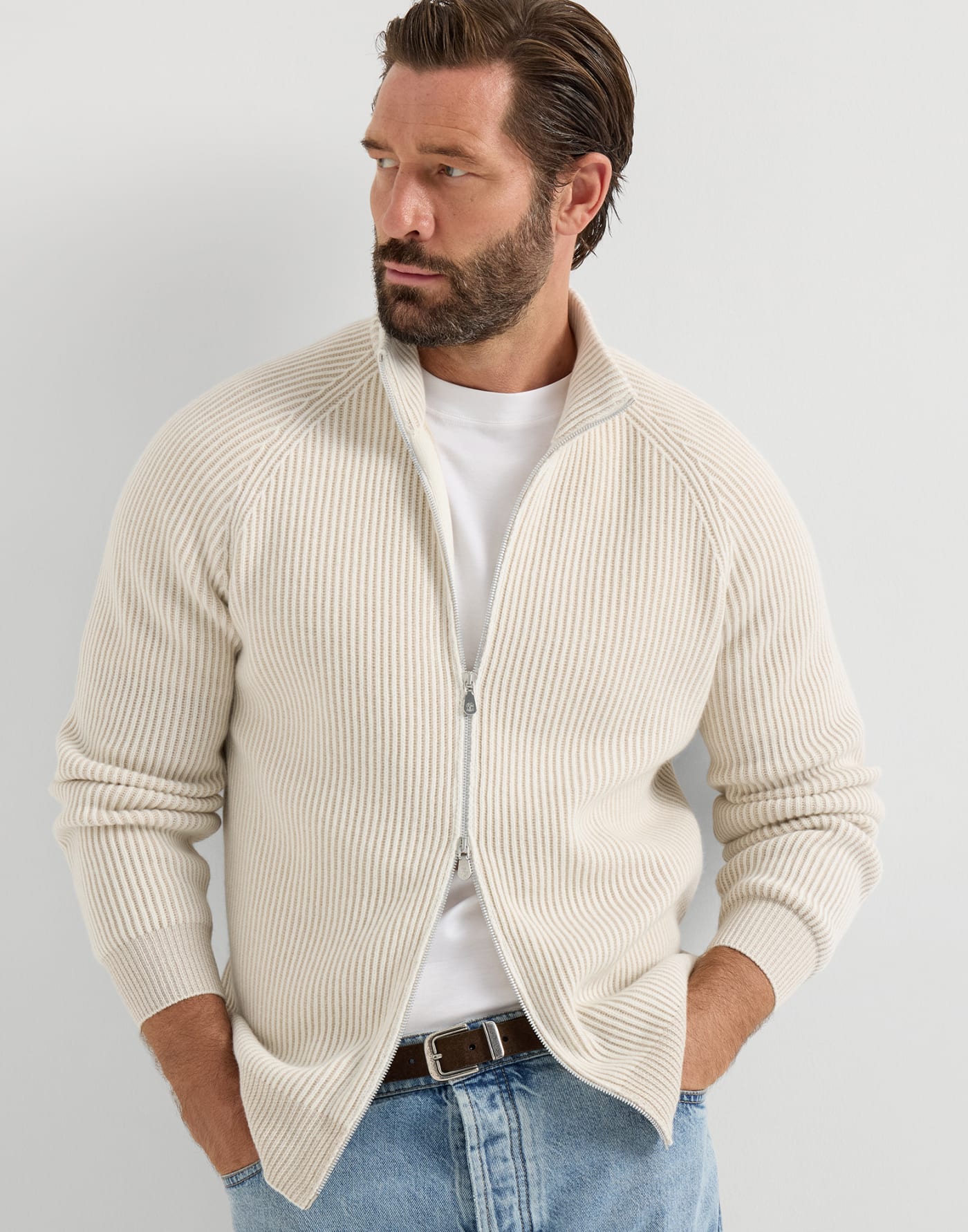 Cardigan aus Kaschmir-Vanisé Panama Herren - Brunello Cucinelli