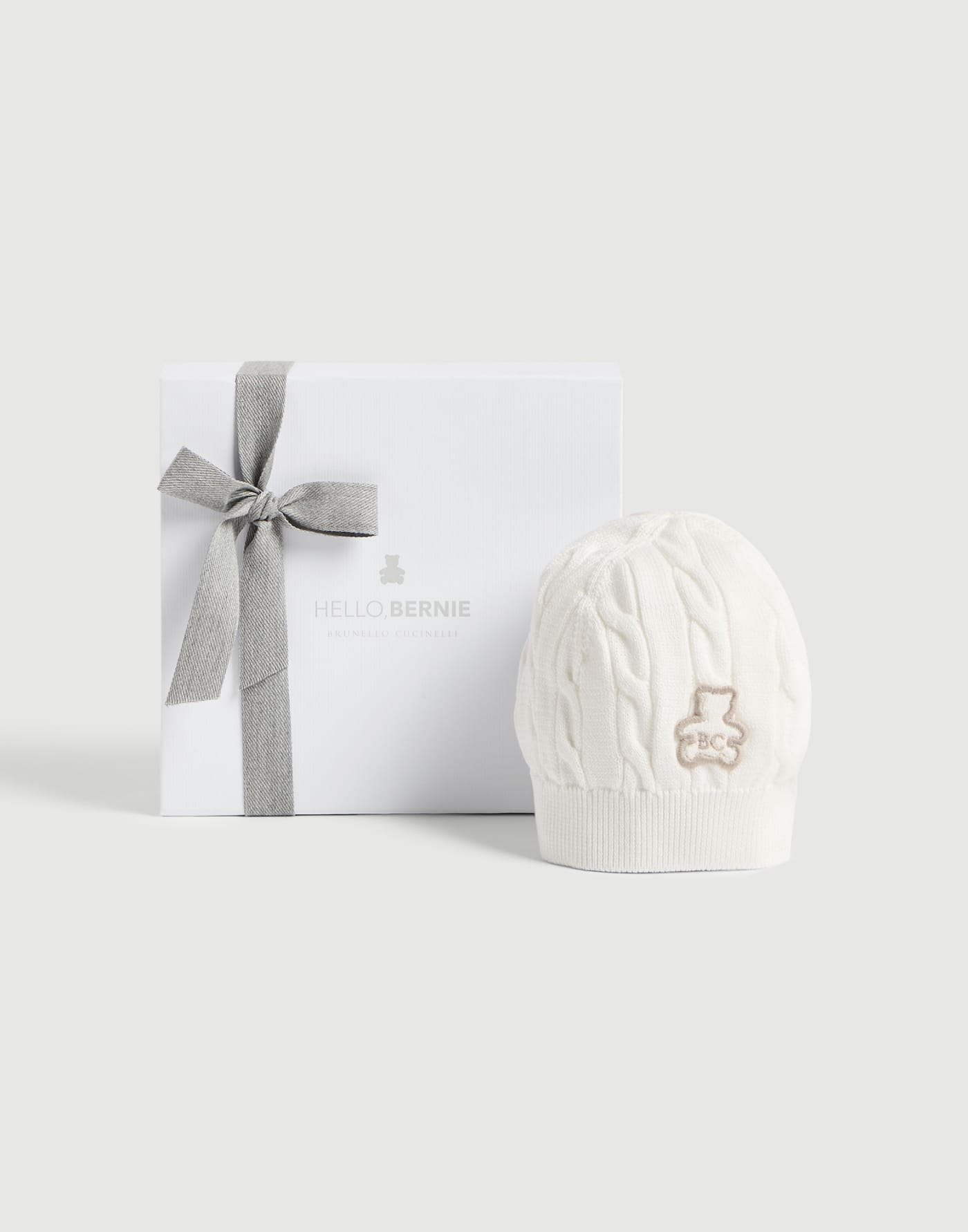 Bernie Baby knit beanie White / Beige Baby - Brunello Cucinelli
