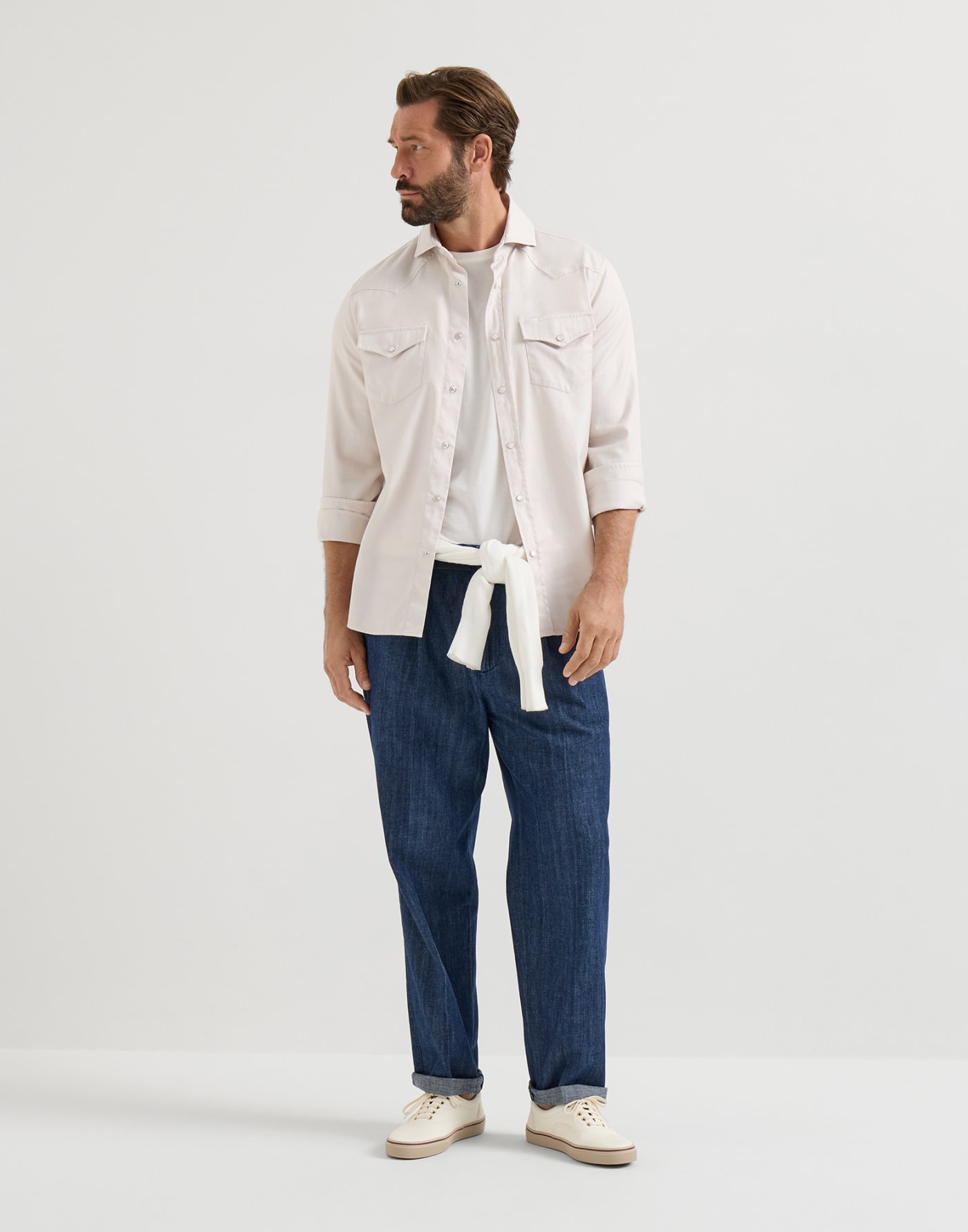 Lightweight denim trousers Dark Denim Man - Brunello Cucinelli