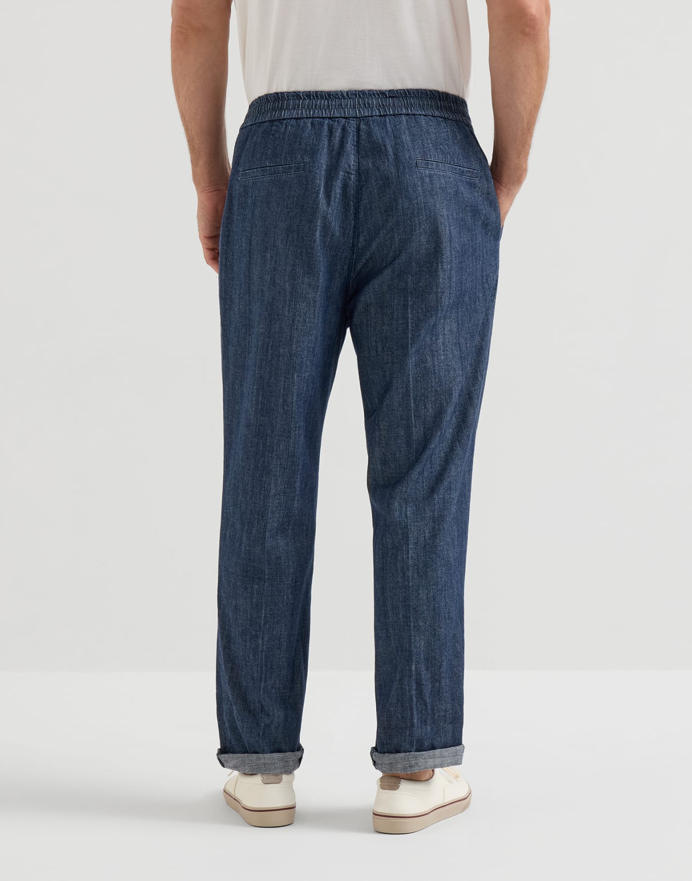 Lightweight denim trousers Dark Denim Man - Brunello Cucinelli