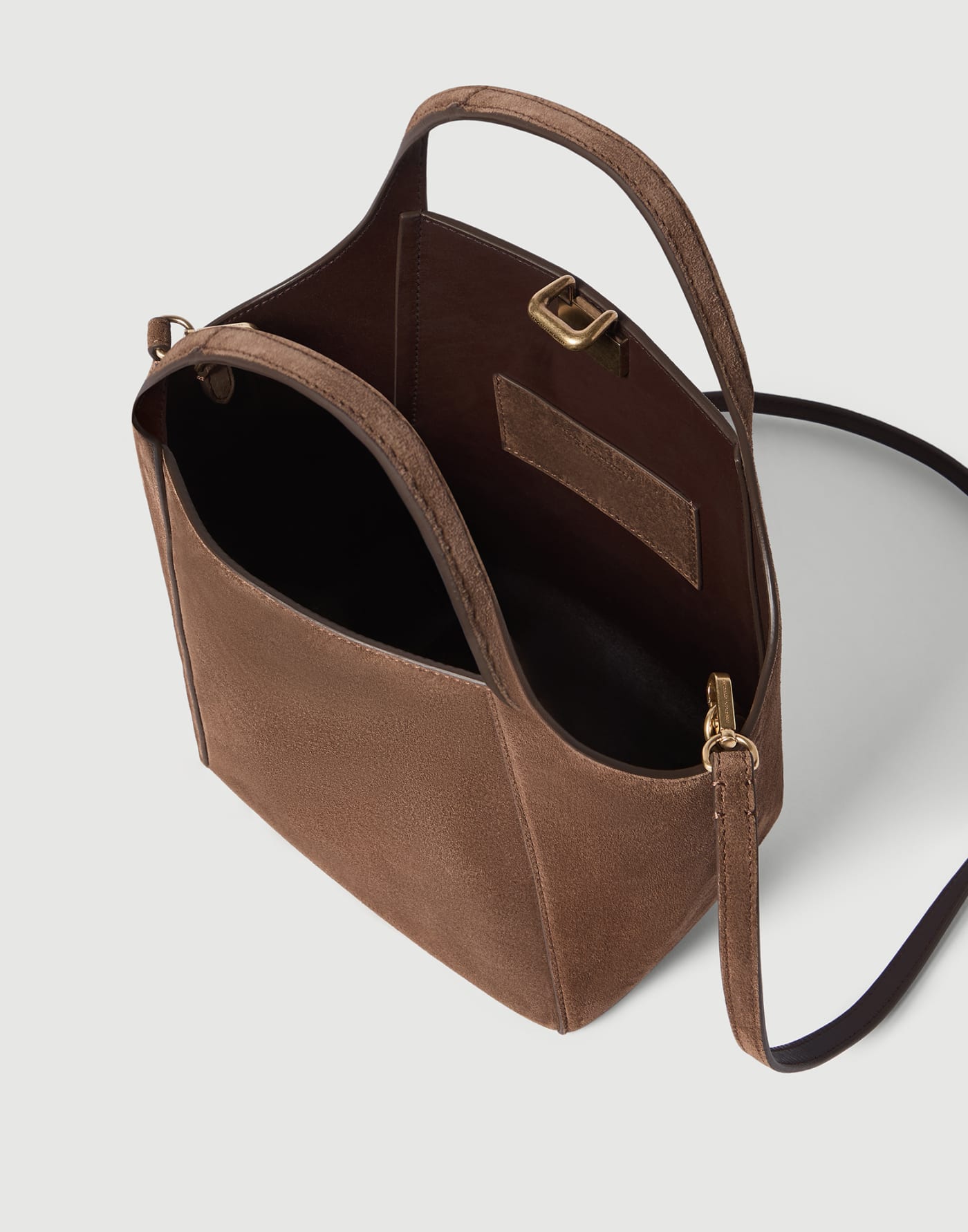 スエード Sartorial バケットバッグ スモール キャラメル レディース - Brunello Cucinelli