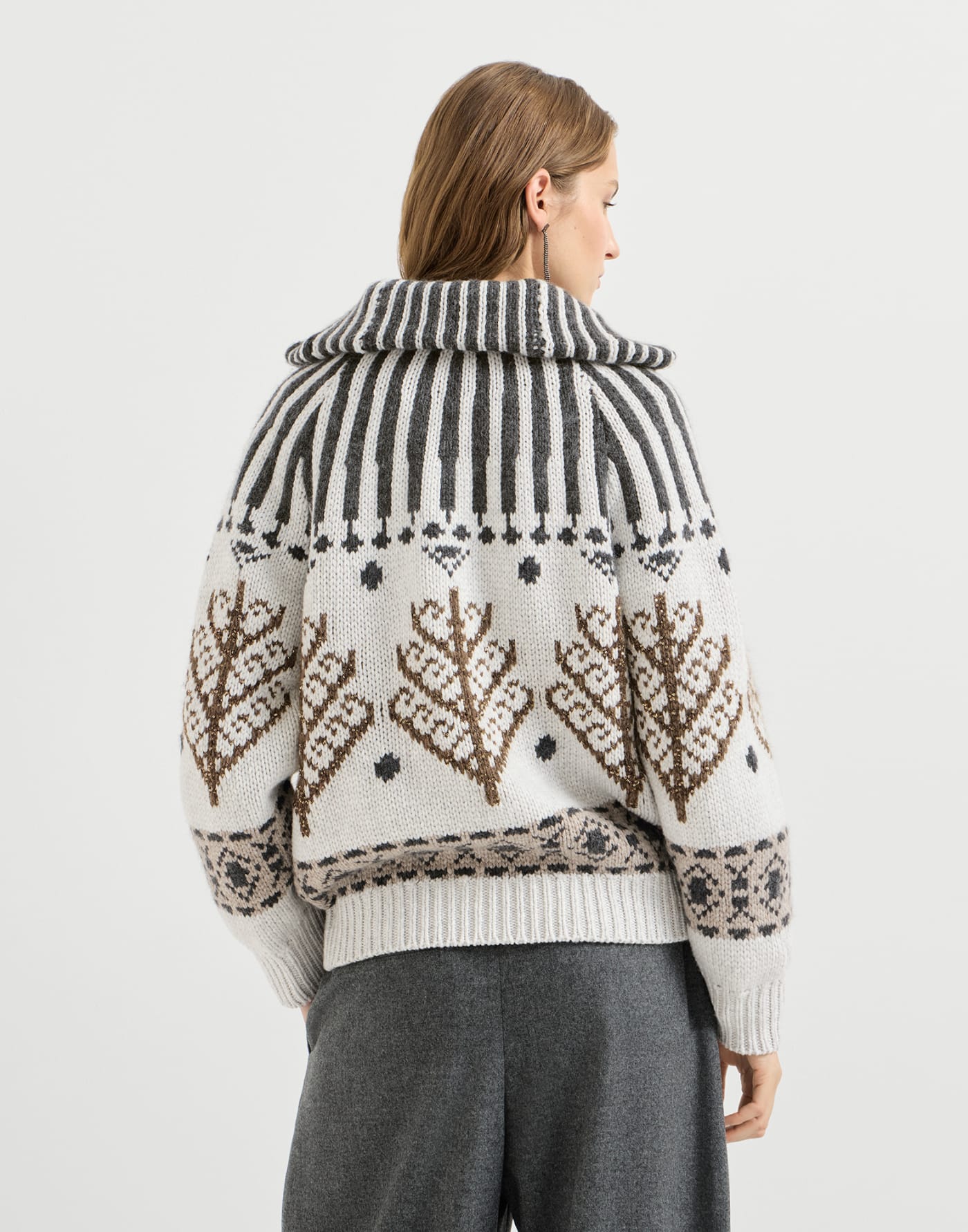 Nordic heritage cardigan Pearl Woman - Brunello Cucinelli