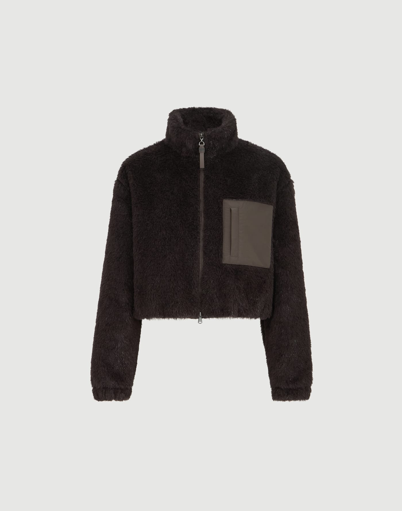 Vêtement d’extérieur Crop avec Monile Café Femme - Brunello Cucinelli