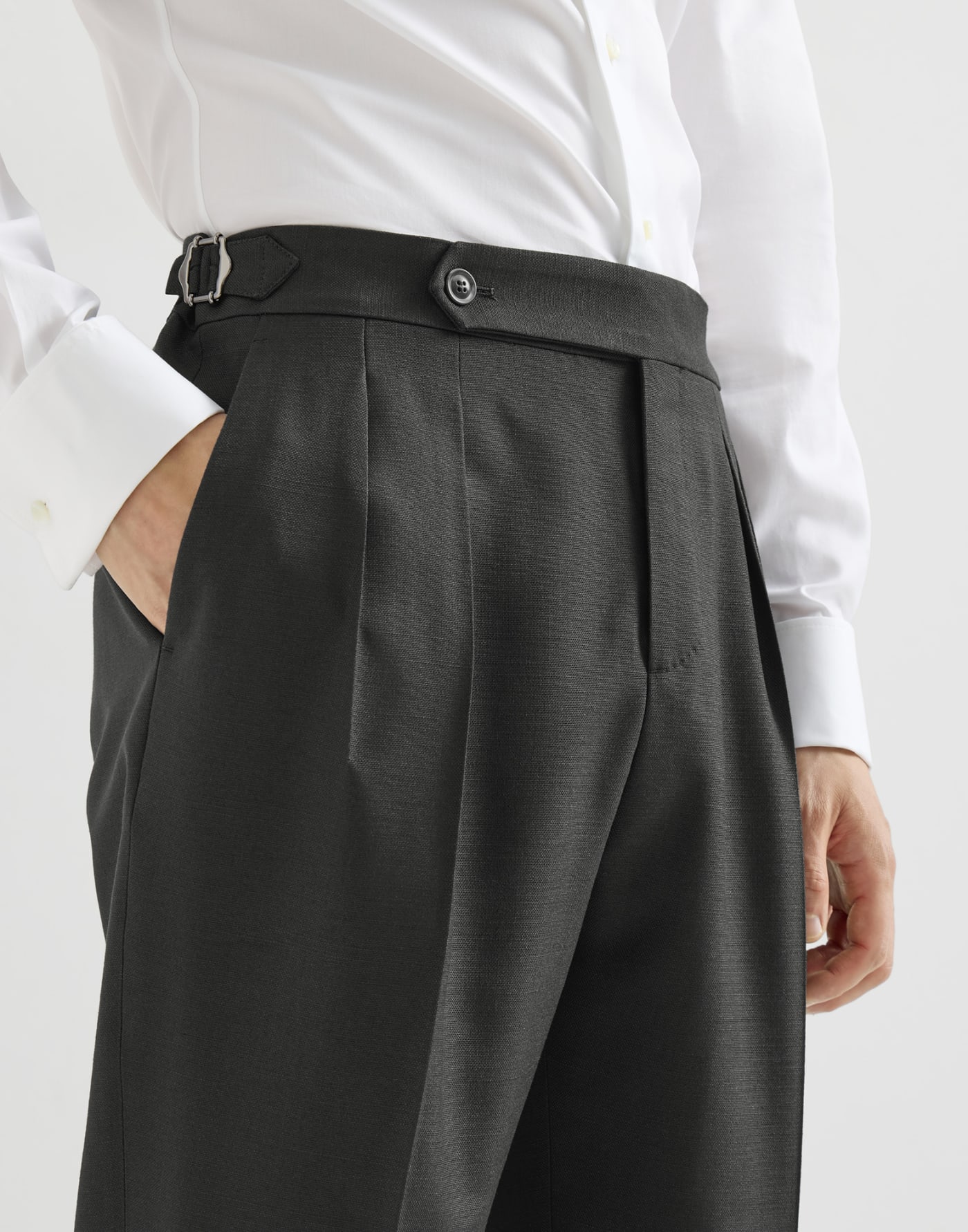 Double-pleated tuxedo trousers Sand Man - Brunello Cucinelli
