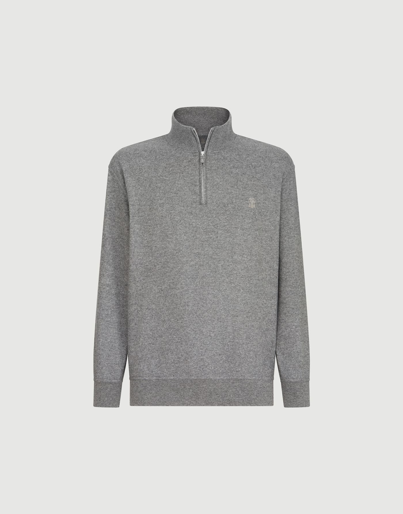 Cashmere jersey sweater Stone Grey Man - Brunello Cucinelli