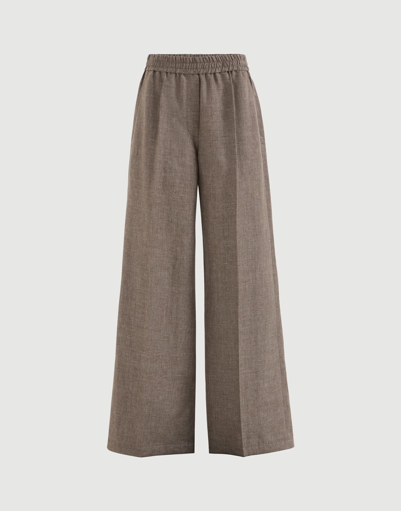 Sparkling linen loose track trousers Silver Woman - Brunello Cucinelli