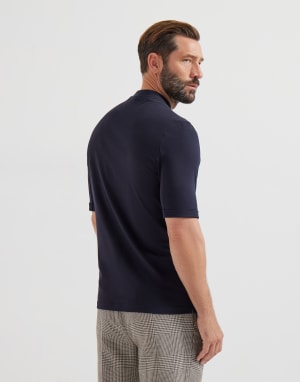 T-Shirt aus Jersey Navy-Blau Herren - Brunello Cucinelli