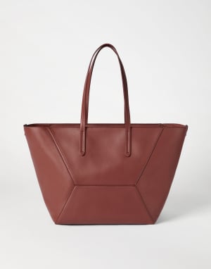 Borsa BC Duo in vitello Rosso Mattone Donna - Brunello Cucinelli